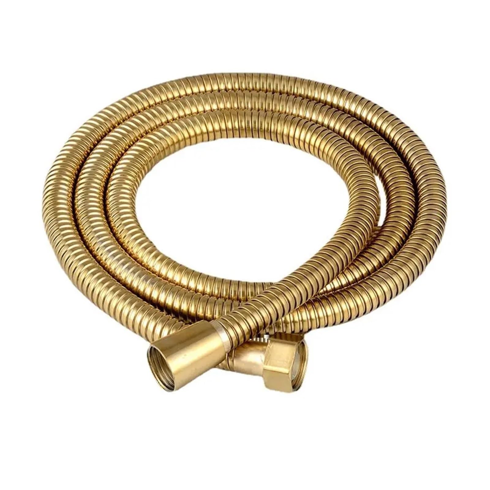 Stainless Steel Flexible Shower Hose, Shower Head Stainless Steel Silicone Hose Multicolor 1.5-2M Low Pressure Self-Cleaning(Gold,2.0M)