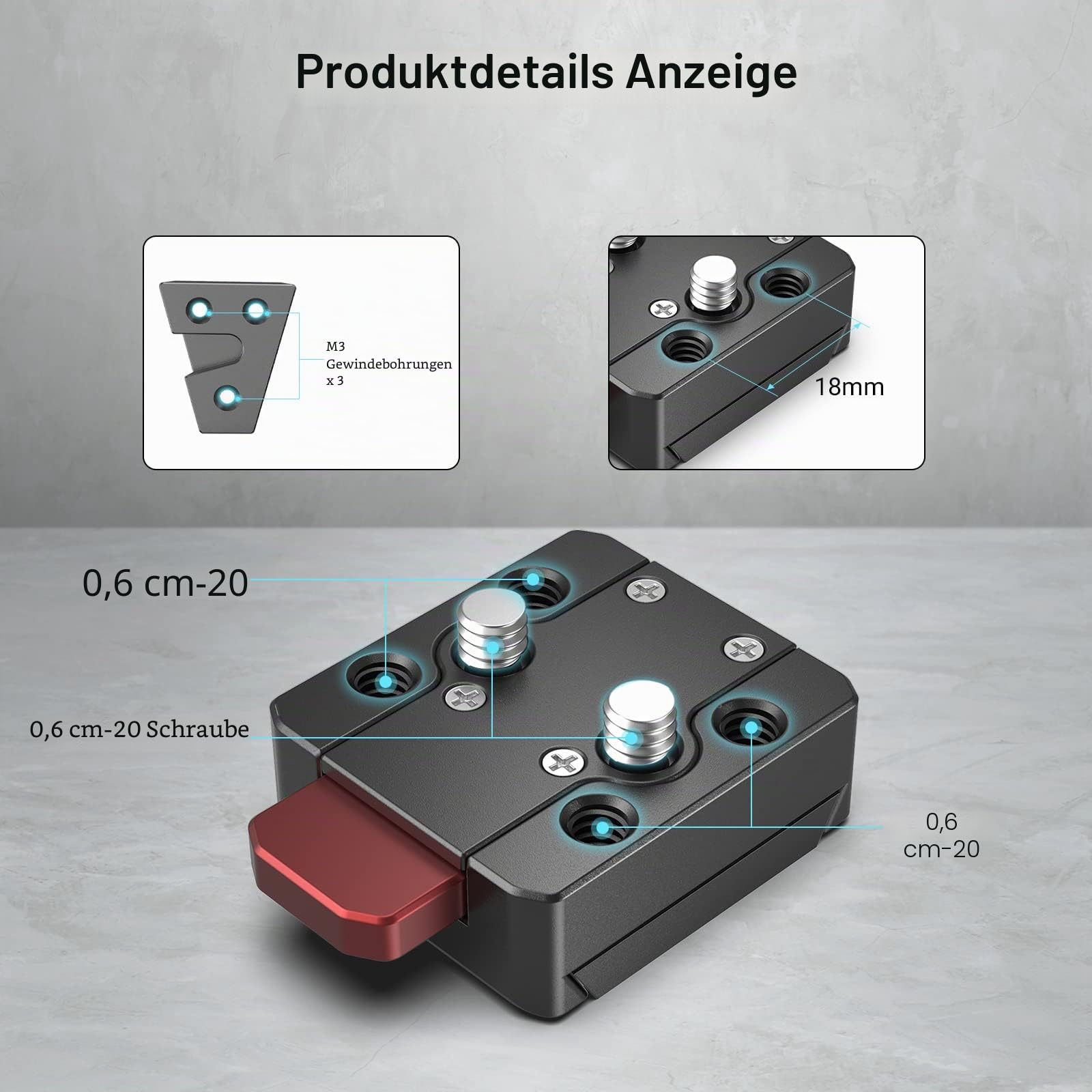 SMALLRIG Mini V-Lock Montagesatz Assembly Kit V Mount Plate für V-Mount Akku - MD2801B