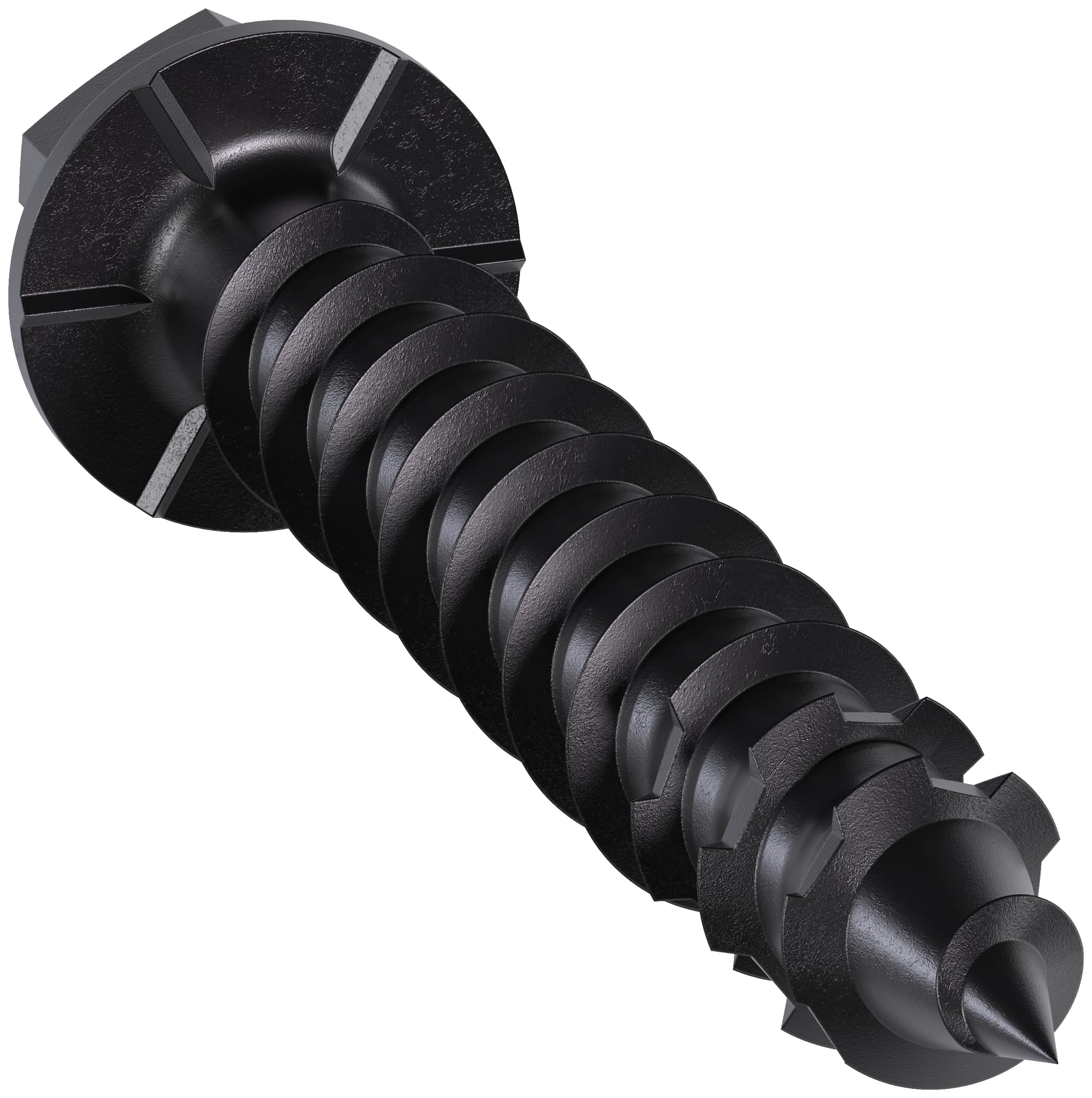 Simpson Strong-Tie Titen Turbo 1/4-in. x 1-3/4-in. Hex-Head Concrete and Masonry Screw, Black (100-Qty)