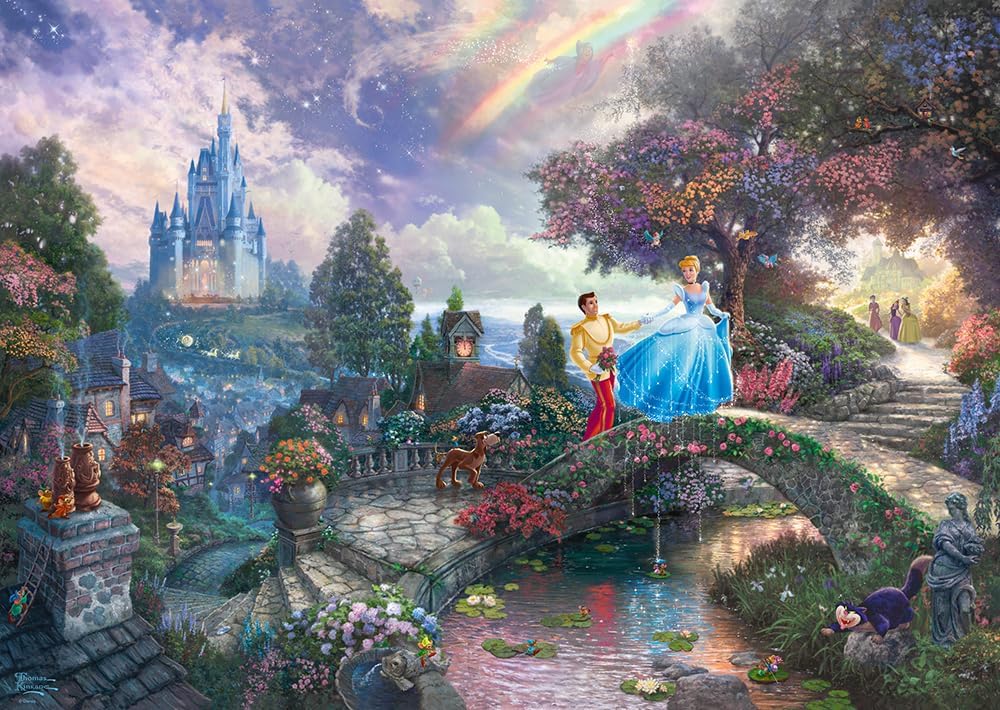 Thomas Kinkade: Disney Cinderella - 1,000 Pieces | Adult Jigsaw Puzzle | Ages 12+