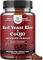 Vista 10 de Arroz de levadura roja con suplemento de CoQ10 - Fórmula avanzada para corazón saludable y niveles de colesterol saludable para hombres y mujeres