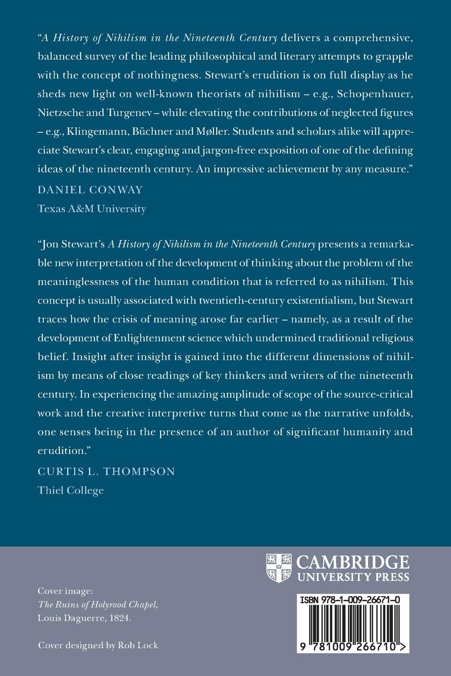A History of Nihilism in the Nineteenth Century: Confrontations with Nothingness