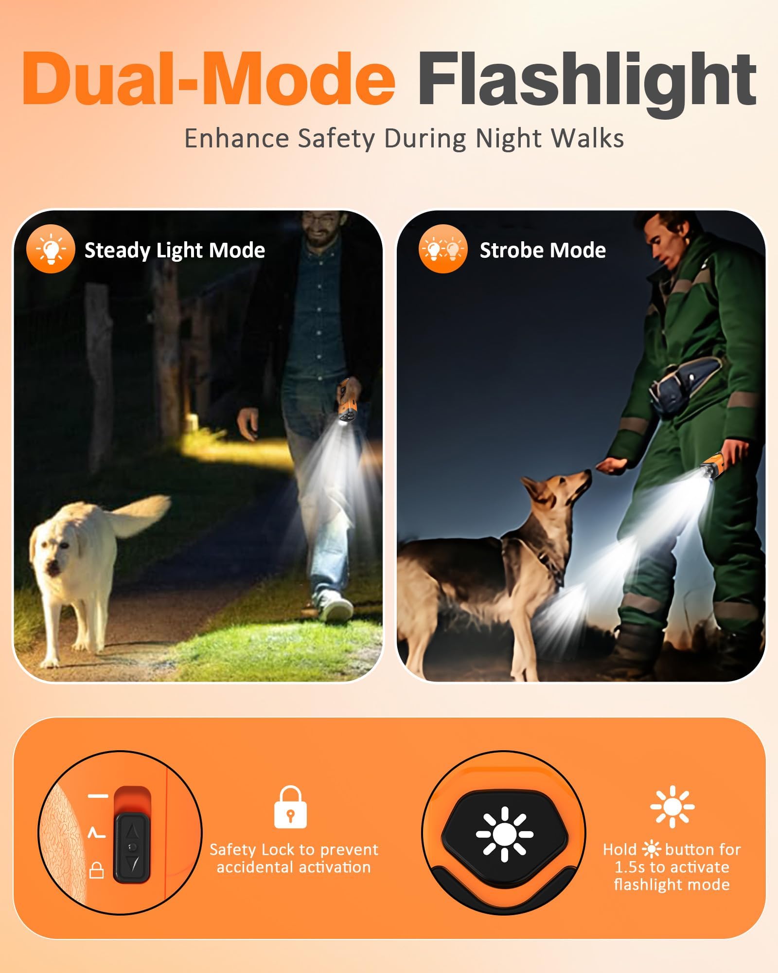 Dispositif dissuasif des aboiements de chien, dispositif anti-aboiement amélioré pour arrêter les aboiements des chiens voisins, dressage des chiens, répulsif à ultrasons rechargeable avec portée de