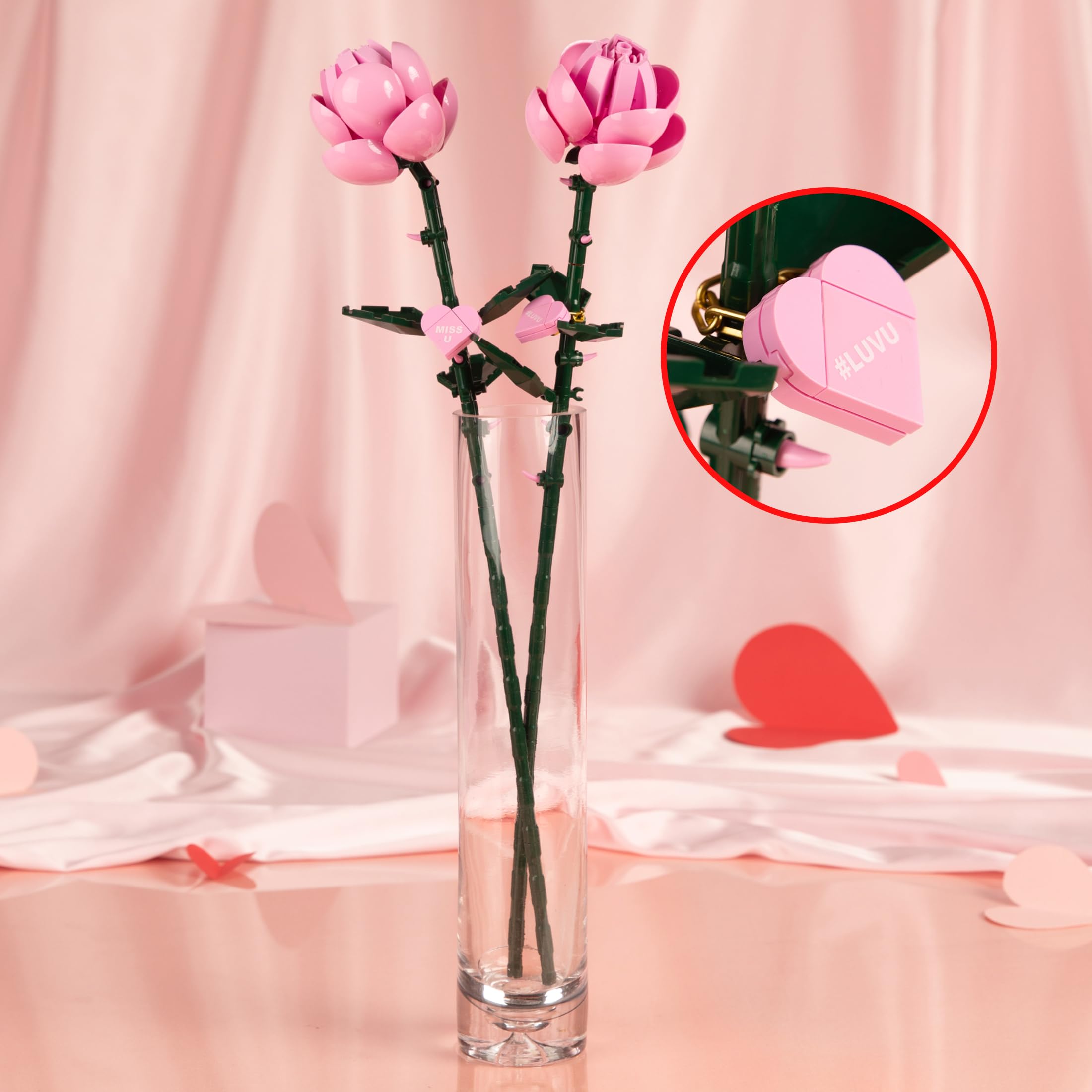 Amazon.com: Brickcraft Bricktanicals Pink Long Stem Rose Building Set, 102 Pieces, 18 Inch Buildable Flower, Romantic Valentines Day Gift, Decorative Home Decor Display, Creative Construction Kit for Ages 8+ Toy : Toys & Games Amazon.com: Brickcraft Bricktanicals Pink Long Stem Rose Building Set, 102 Pieces, 18 Inch Buildable Flower, Romantic Valentines Day Gift, Decorative Home Decor Display, Creative Construction Kit for Ages 8+ Toy : Toys & Games