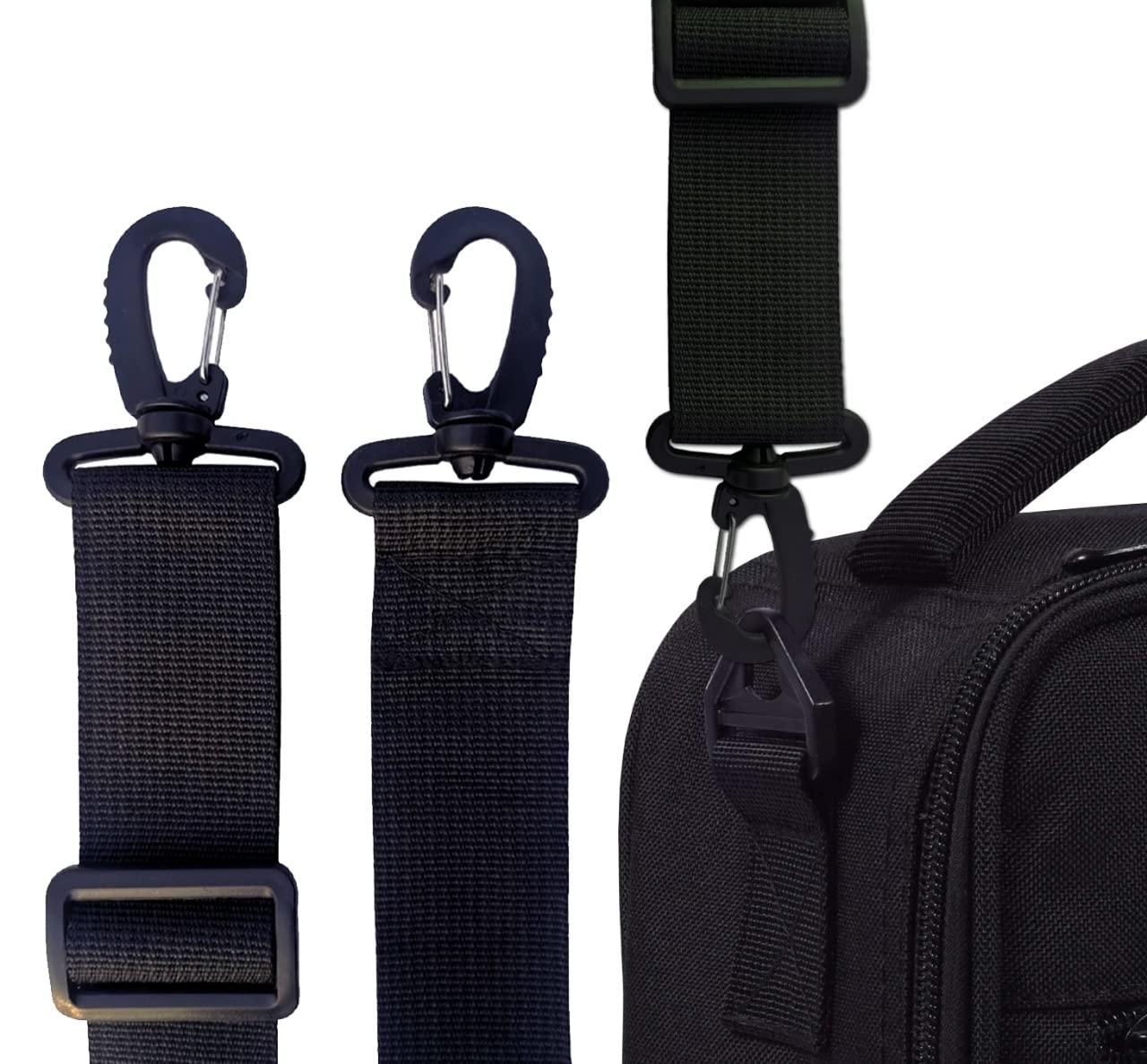 yinfente 2 x Vervangings-schouderband, gewatteerd, universeel, verstelbaar, met haak voor laptop, vioolkoffer, altvioolkoffer, cellophane koffer yinfente 2 x Vervangings-schouderband, gewatteerd, universeel, verstelbaar, met haak voor laptop, vioolkoffer, altvioolkoffer, cellophane koffer