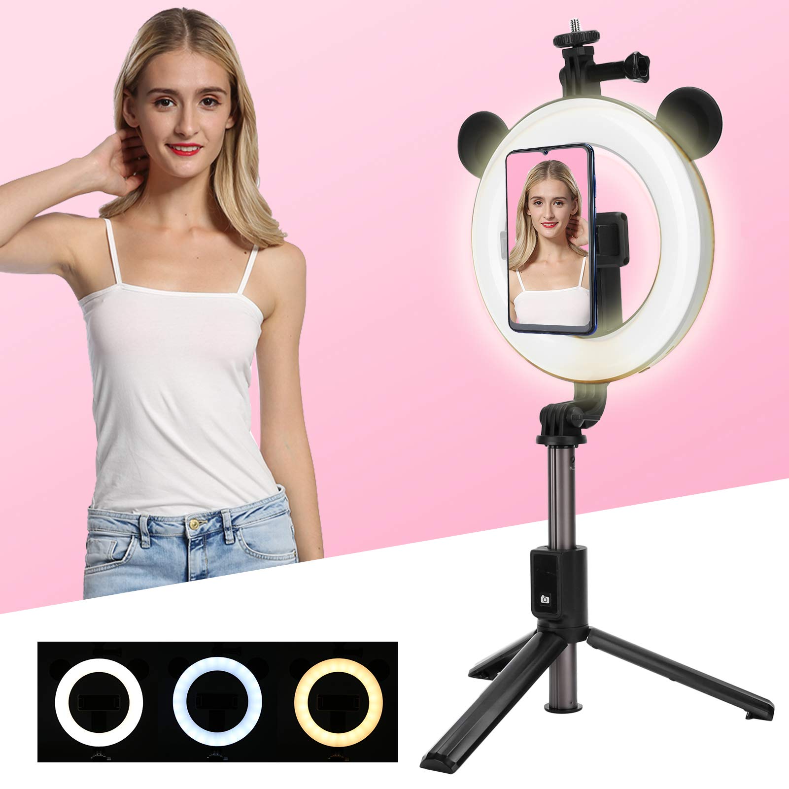 Video's over Wat is Live streaming apparatuur LED videoverlichting vlogging kit statief mobiele statief voor telefoon met vullicht en microfoon