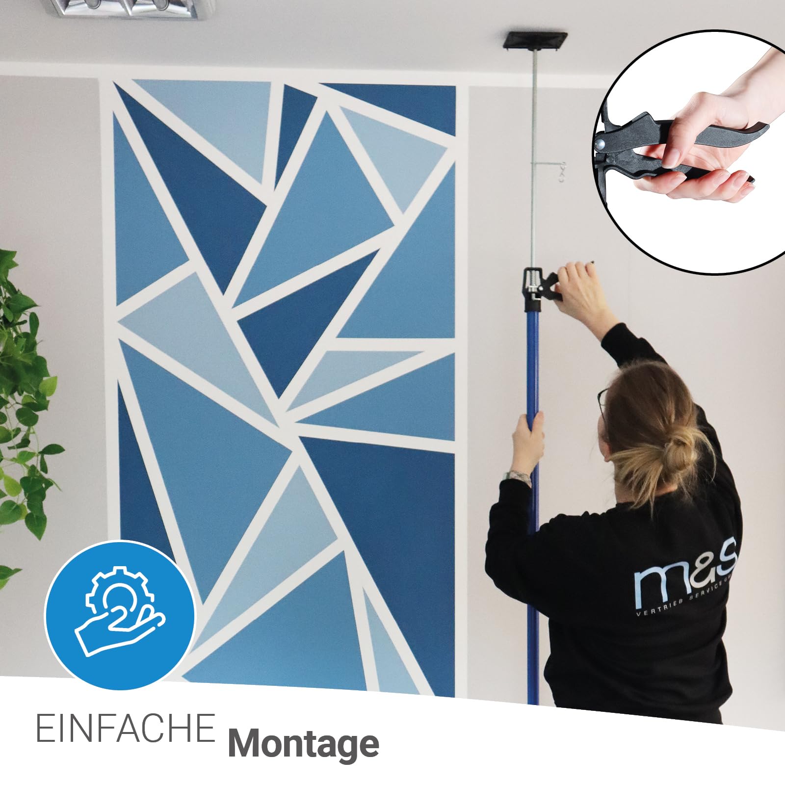 Bituxx Schnellspannstütze Deckenstütze Einhandstütze Montagestütze 115-290 cm (2 Paar)