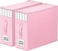 Vista 12 de Paquete de 4 Organizadores de Armario para Sábanas y Almacenamiento, Contenedores de Almacenamiento Plegables Resistentes con Ventana y Etiqueta