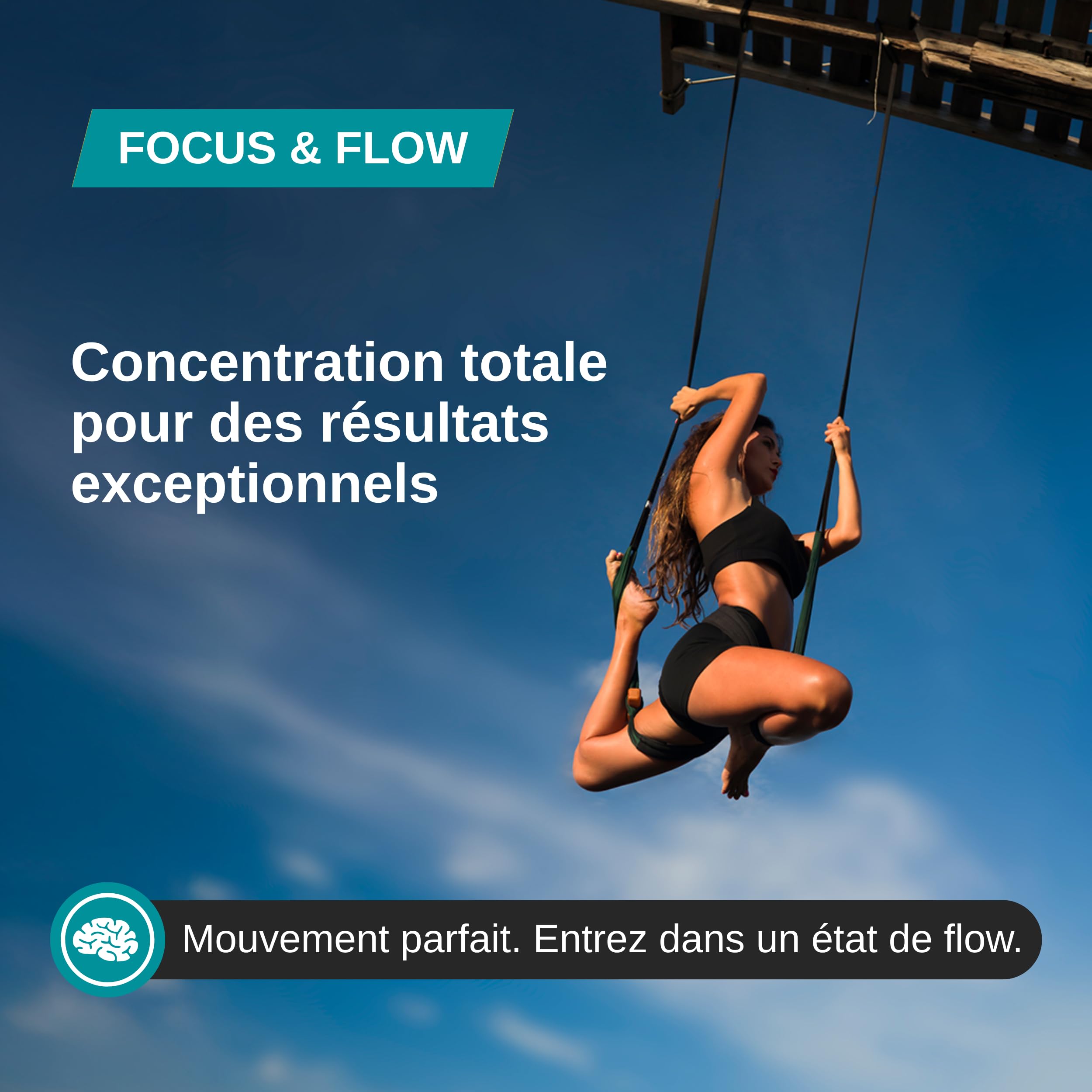 L-Théanine, Ginkgo Biloba, Ashwagandha – Nootropique avec Bacopa Monnieri, caféine naturelle, vitamines B6 & B12 fortement dosées | Focus, concentration & énergie sans nervosité | 90 gélules véganes