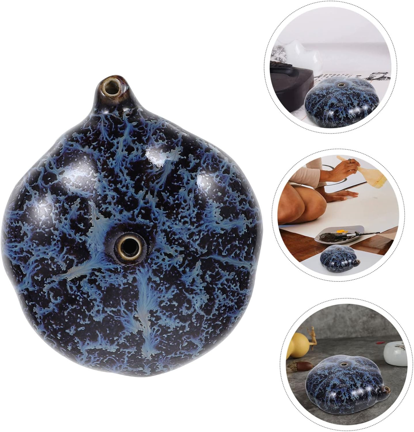 ULDIGI Painting Water Container Ceramic Ink Dropper Chinese Water Droer for Ink Stone Artistic Calligraphy Set
