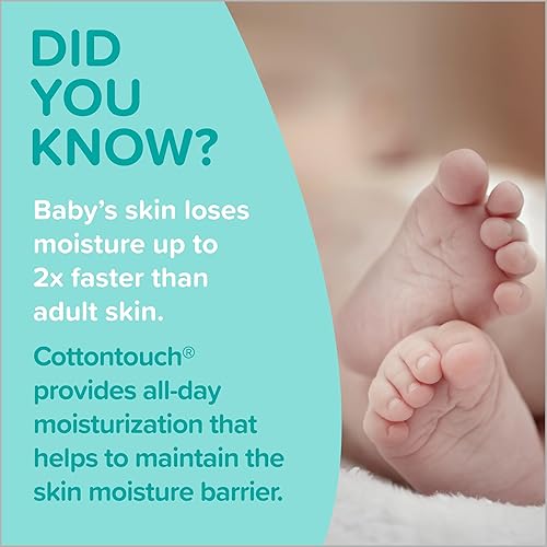 Vista 3 de Johnson's CottonTouch Newborn Baby Face and Body Lotion, Hypoallergenic Moisturization for Baby's Skin, Made with Real Cotton, Paraben-Free