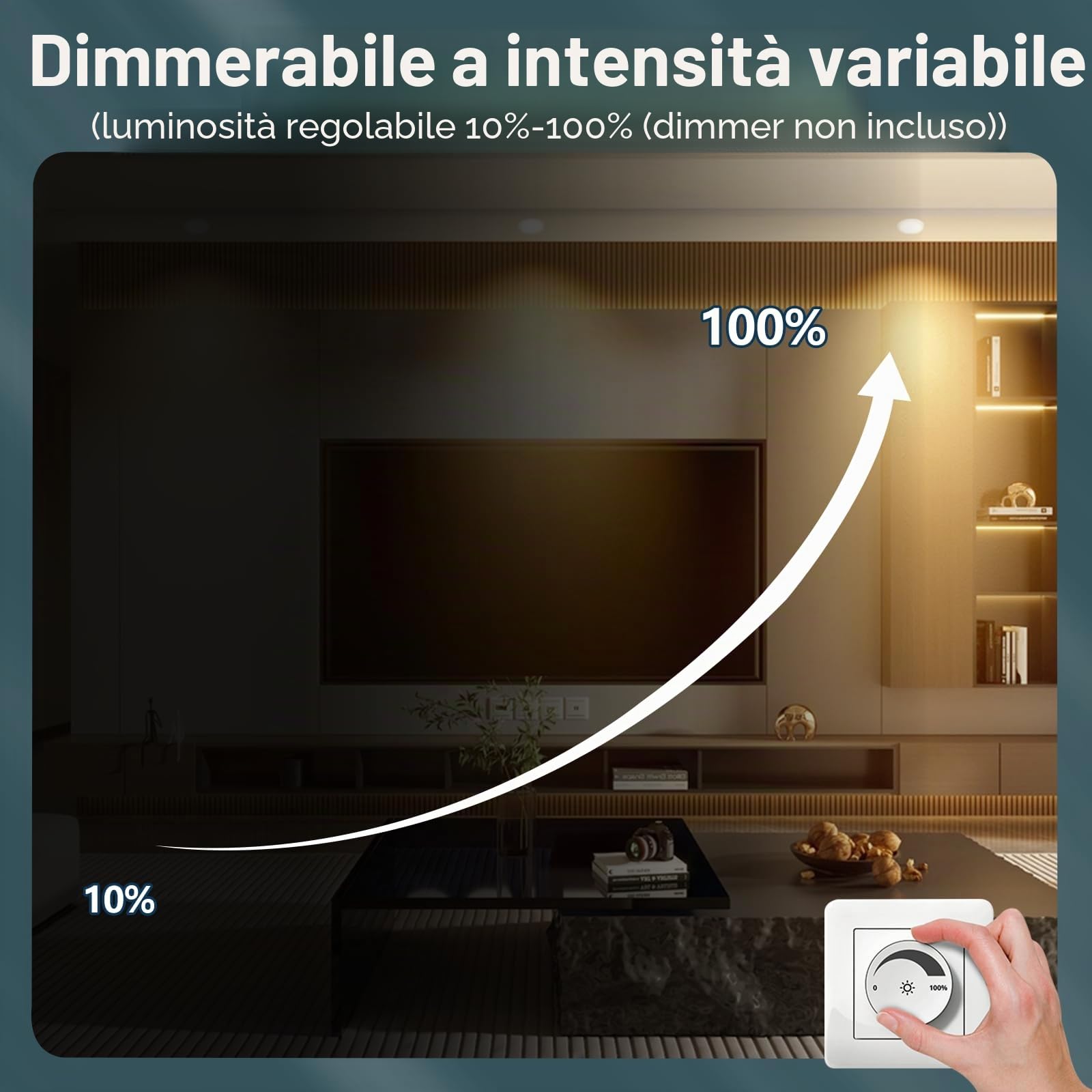 YindaLux 10x Modulo LED 230V Dimmerabile 5W IP44,ø50x23mm Lampadine LED per faretti da incasso,sostituzione per GU10/MR16,Bianco caldo Bianco naturale Bianco freddo, angolo di emissione 120°