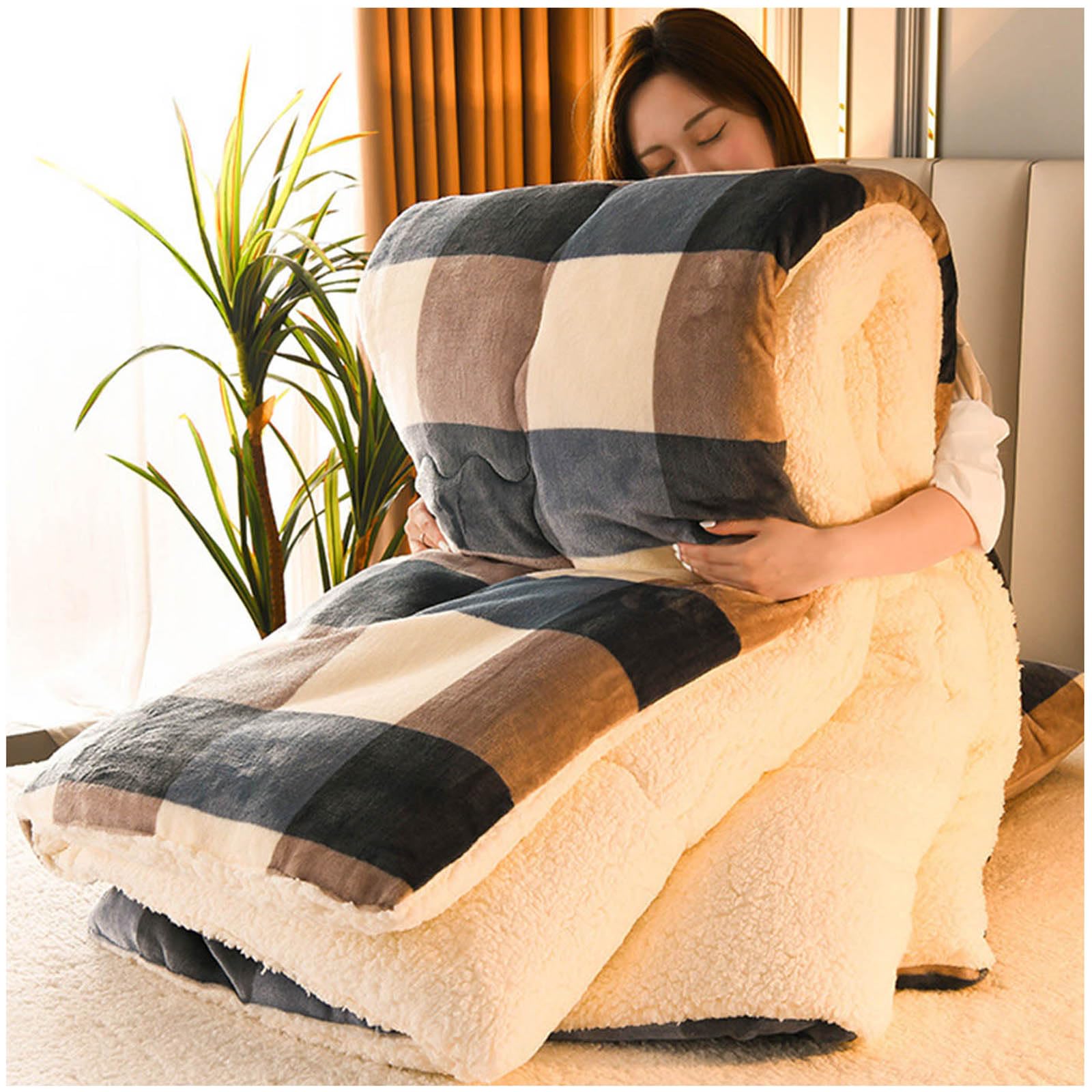 Couette duvet flanelle respirante et fluffy ZTGL, édredon d'hiver chaud