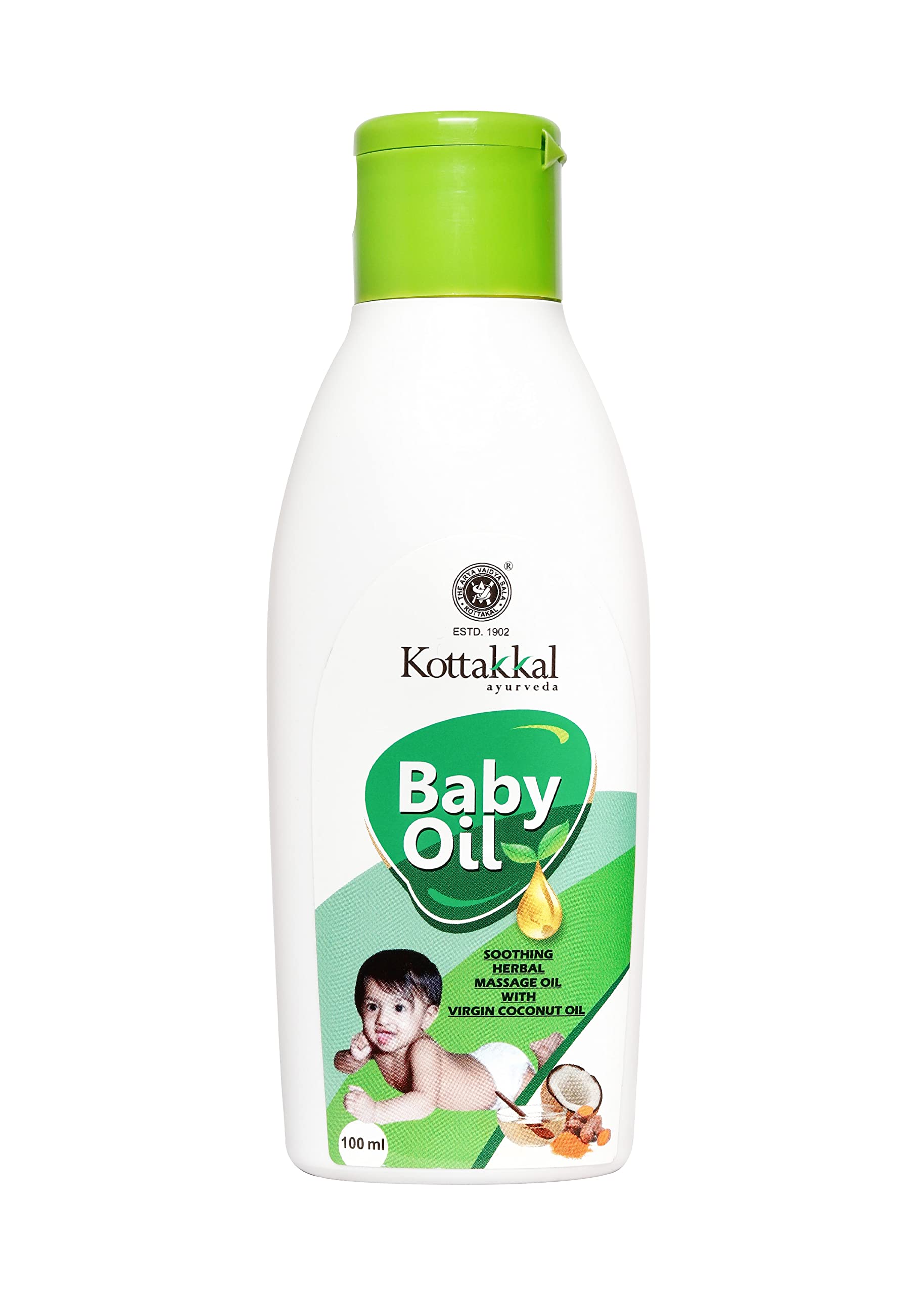 Kottakkal ayurveda® Baby Oil - 100 ml, Herbal Massage Oil With Virgin Coconut Oil (Pack of 1)-image-13