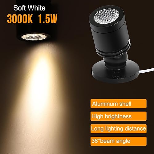 Miniatura 2 de Taysing Foco LED para interiores pequeño minilocentro luces de acento para exhibición, pinturas, imágenes, plantas, joyas, estantes, armarios,