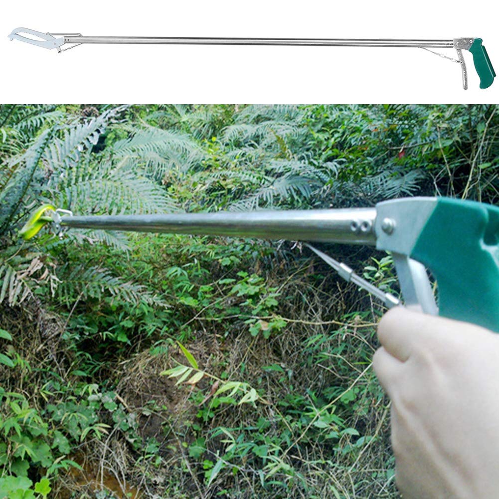 Shanrya Rosa Herramienta para atrapar Serpientes, con/sin Cerradura Atrapa Serpientes 70CM, with Lock