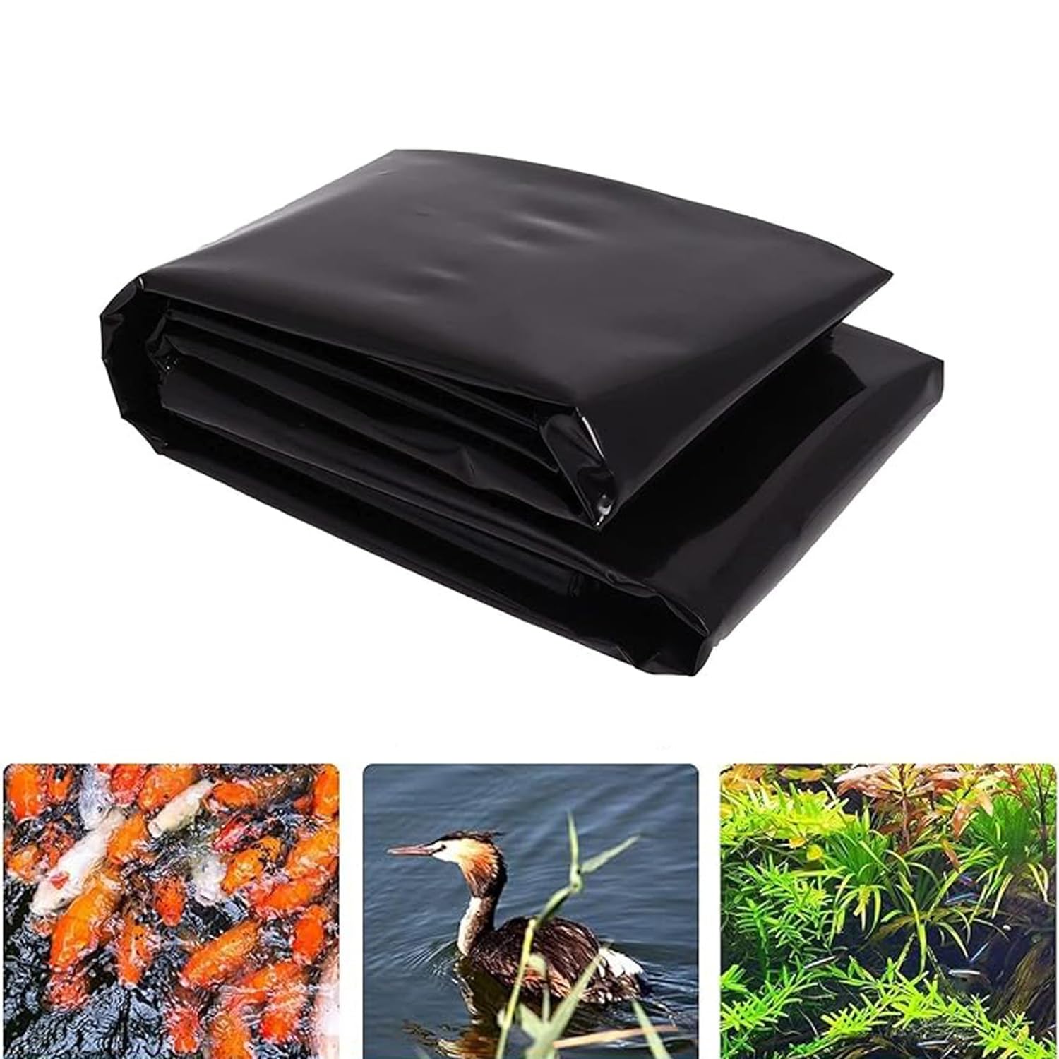 Bassins à poissons et fontaines extérieurs réussis grâce à la bâche noire 8x12 m