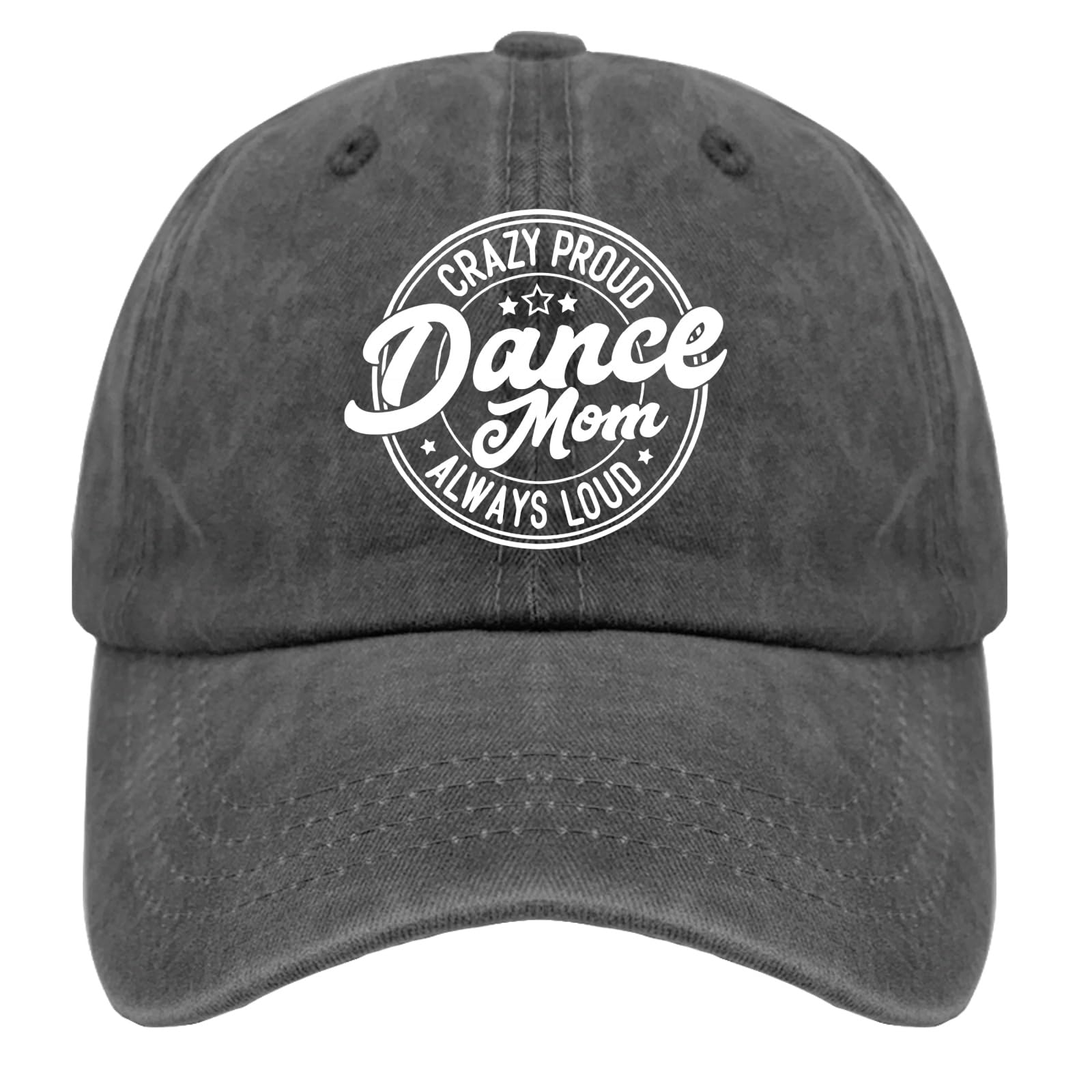 Crazy Proud Always Loud Dance Mom Golf Hat Baseball Hat for Women Pigment Black Black Bucket Hat Gifts for Son