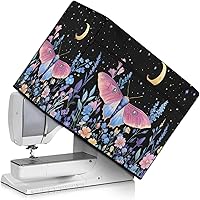 Vista 27 de Funda para máquina de coser de girasoles de otoño con prácticos bolsillos, cubierta protectora duradera acolchada contra el polvo, accesorios