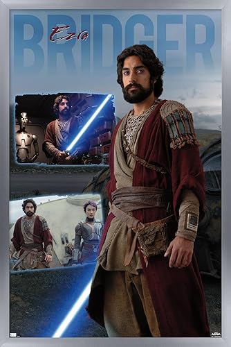 Miniatura 1 de Trends International Star Wars Ahsoka - Póster de pared Ezra Bridger, 14.72 x 22.37 pulgadas, versión enmarcada plateada