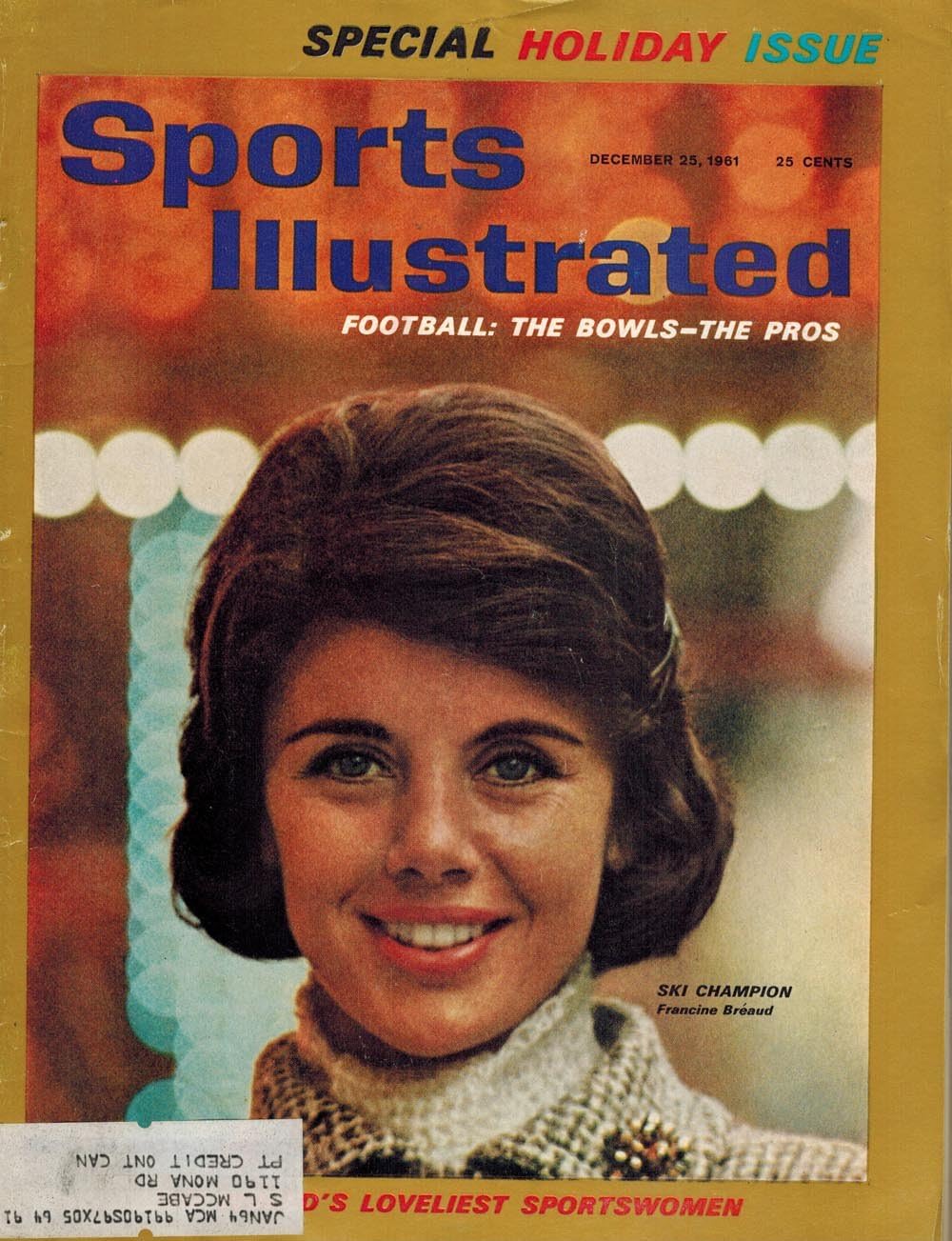 Sports Illustrated Dec 25, 1961 Francine Breaud Cover, GradeB at
