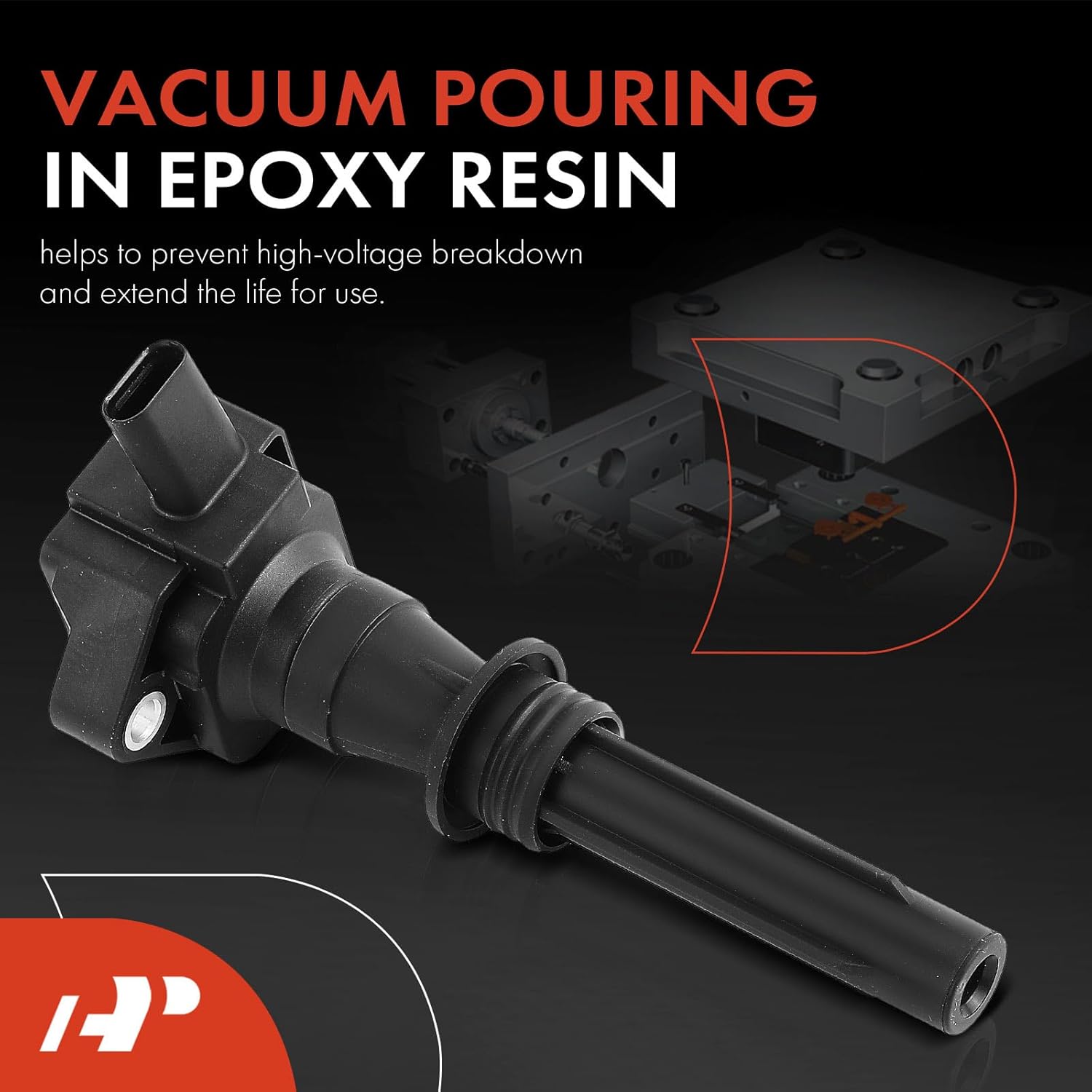 A-Premium Ignition Coil Compatible with Land Rover Vehicles - L4 2.0L - Discovery Sport 2018-2020, Range Rover Evoque 2018-2020, Range Rover Sport 2019-2020, Range Rover Velar 2018-2020