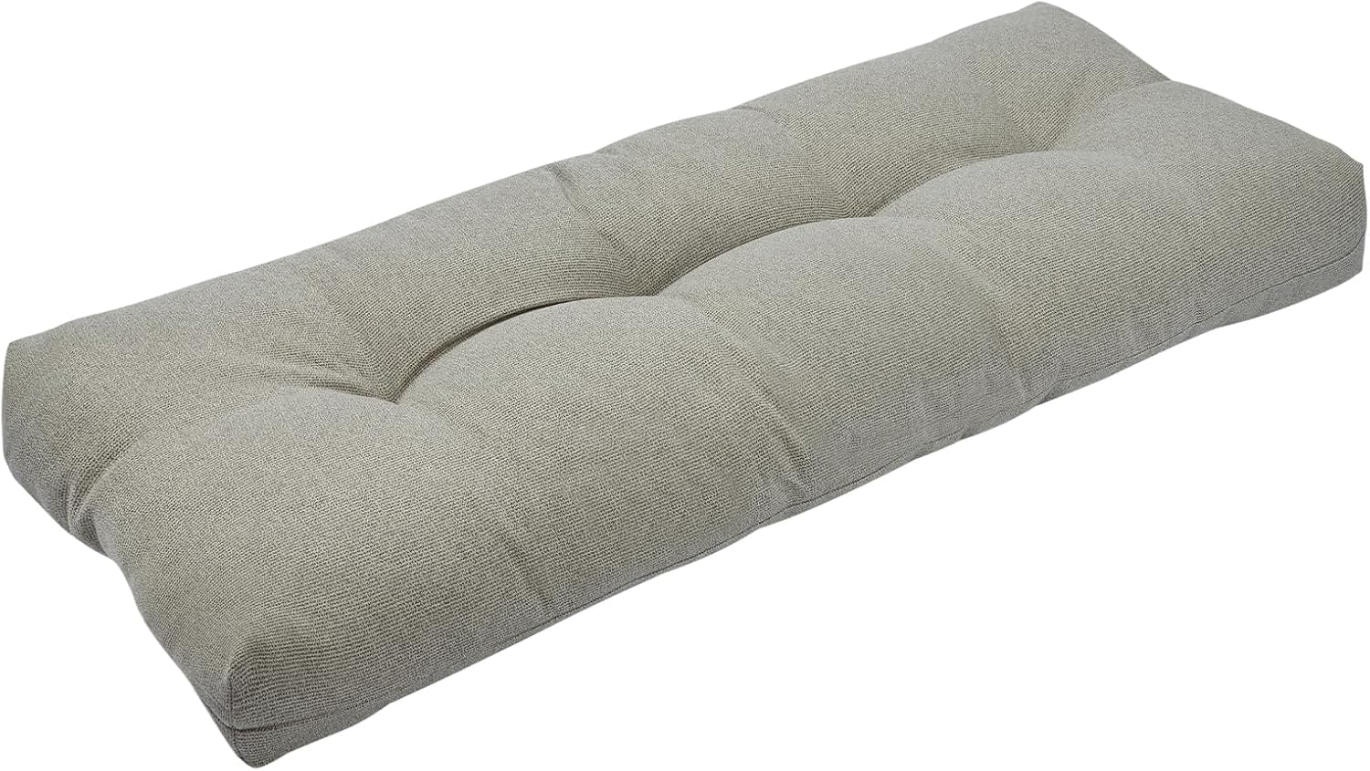 Indoor Outdoor Bench Cushion 45"x18", Non-Slip Patio Furniture Seat Pads, Waterproof Overstuffed Tufted Loveseat Cushion with Round Corner for Window, Swing, Garden, Porch-Warm Grey Warm Grey 45 x 18 x 5 In