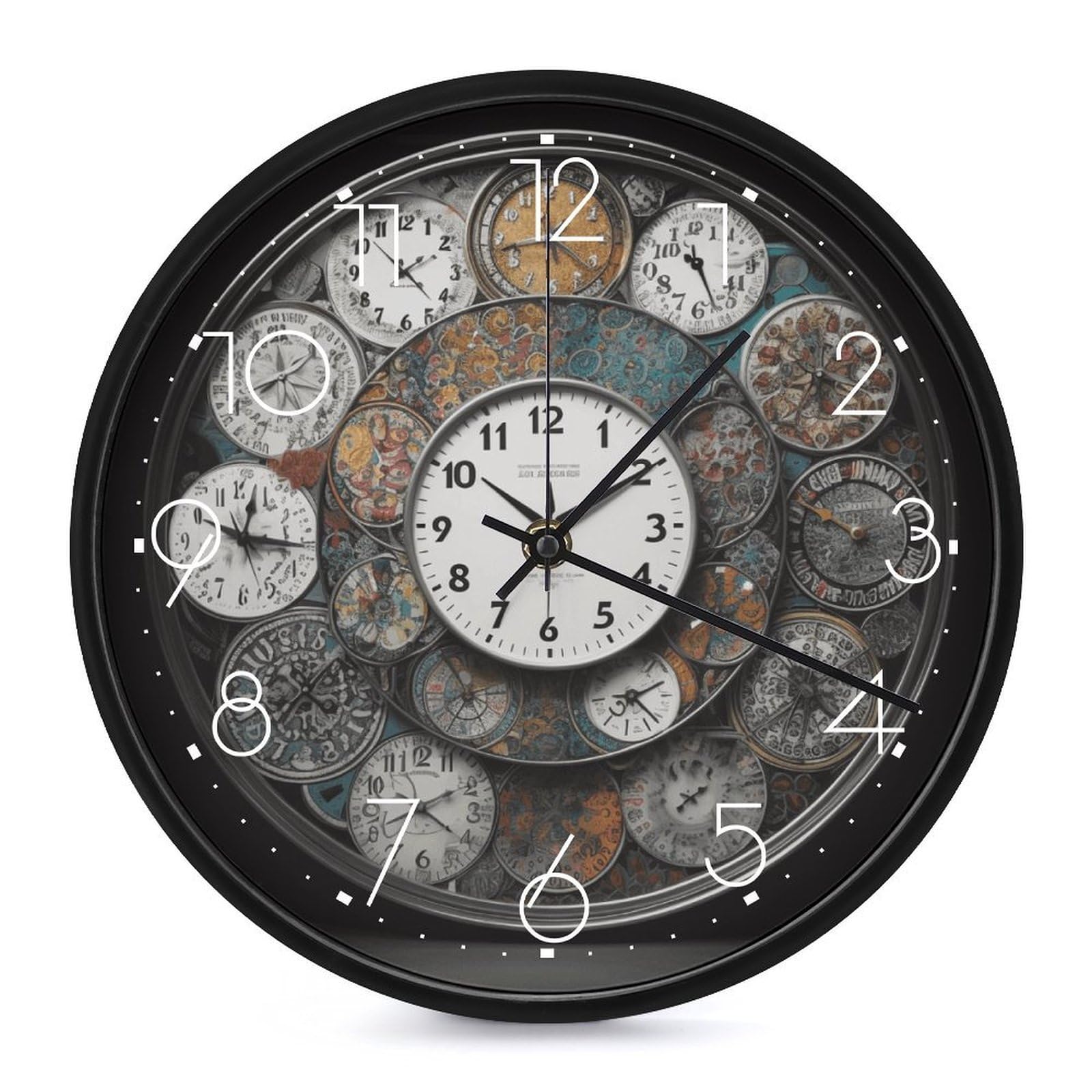 Horloge murale moderne silencieuse pour supprimer les bruits stressants