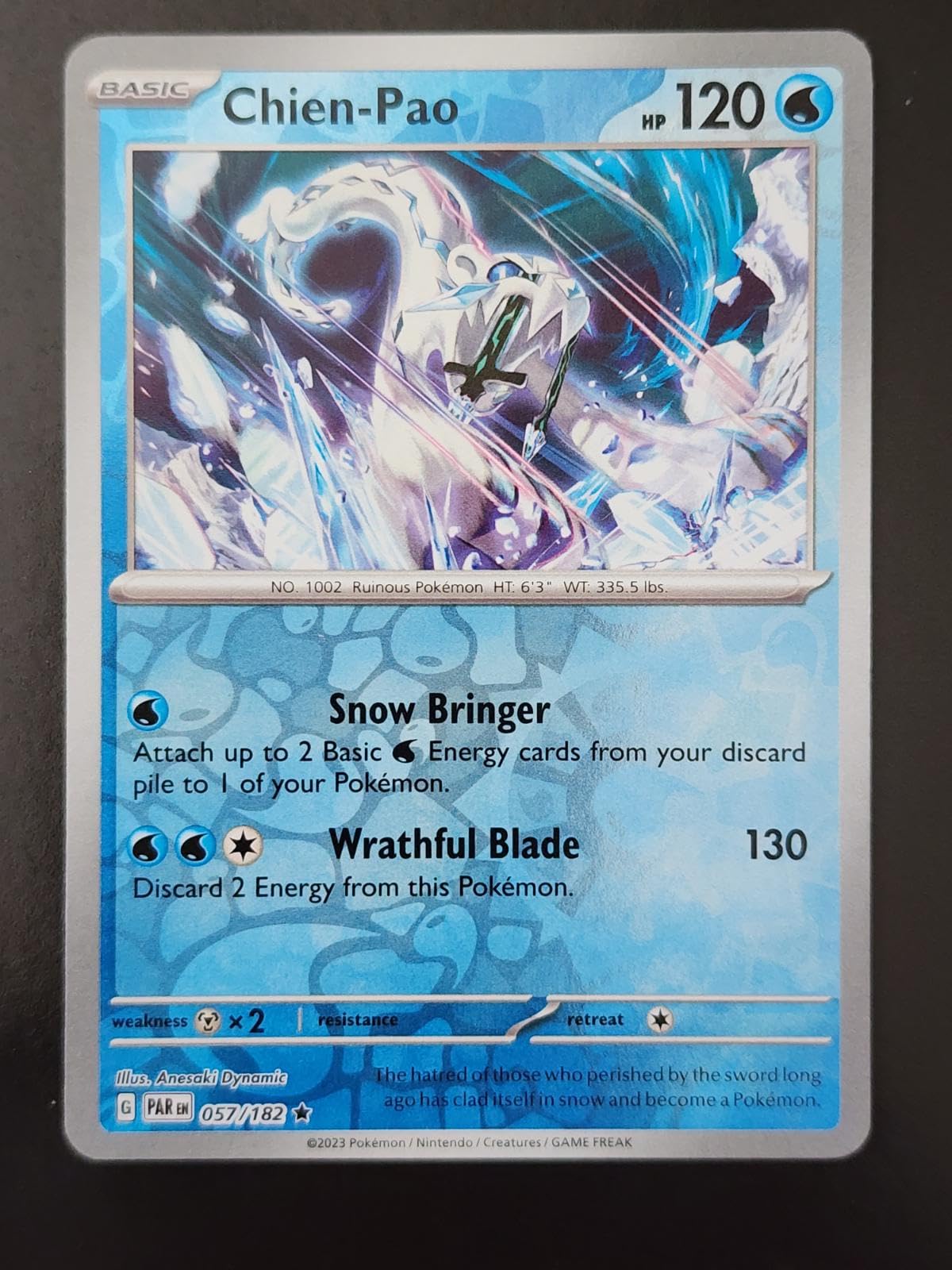 Amazon.com: Pokemon – Chien-Pao 057/182 – Paradox Rift