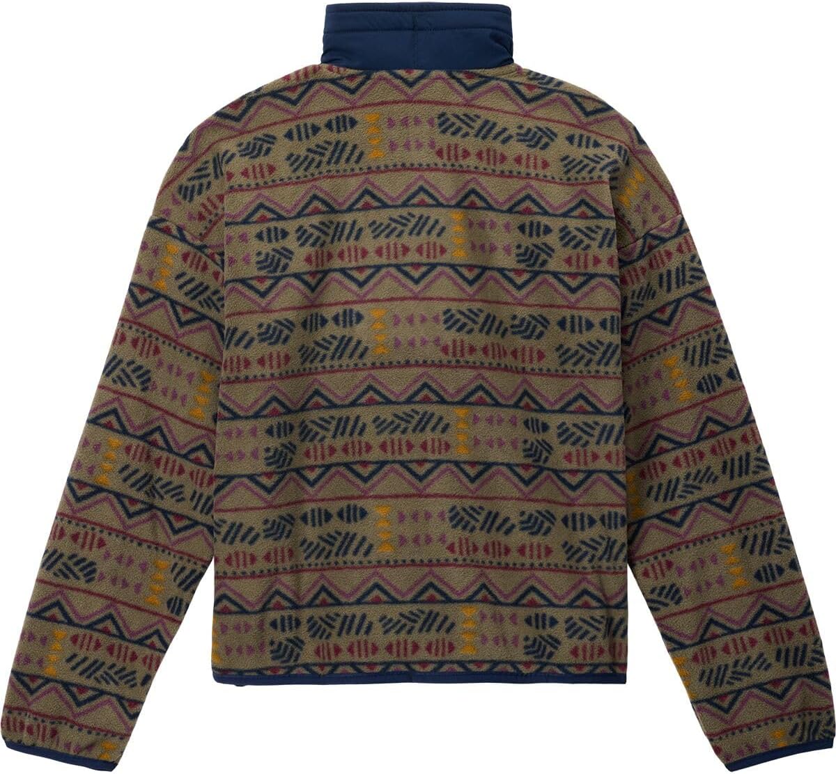 Columbia, Sequoia Grove Printed Full-Zip Fleece Jacket - Kids', Stone Green Horizons/Coll Navy, M - Image 2