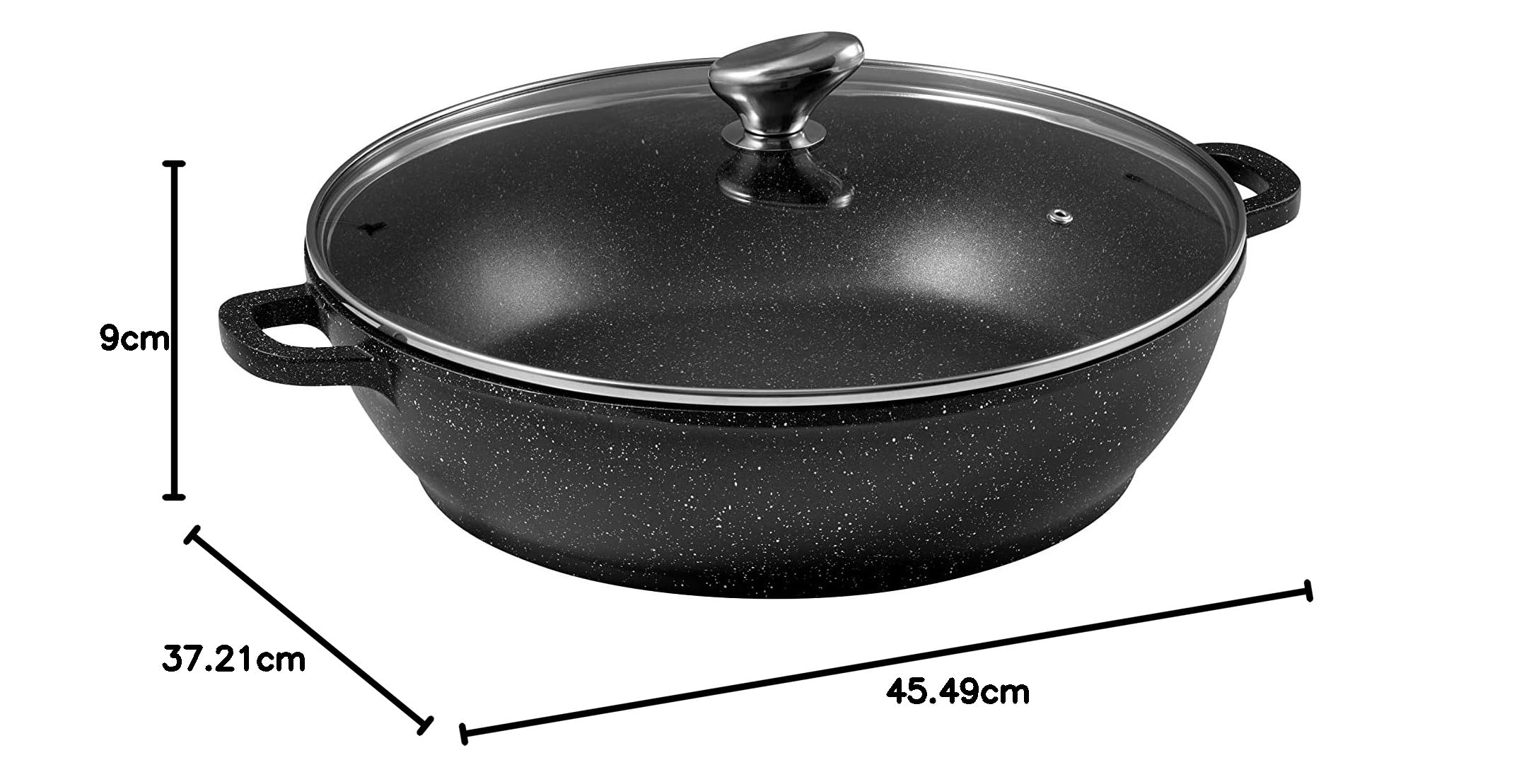 Pradel Excellence - PCUI001018 - Mijoteuse Ø36 cm avec Couvercle Verre - Fonte d’Aluminium - Revêtement Antiadhésif façon pierre - Protèges Poignées Amovibles - Tous Feux, Four, Lave-Vaisselle