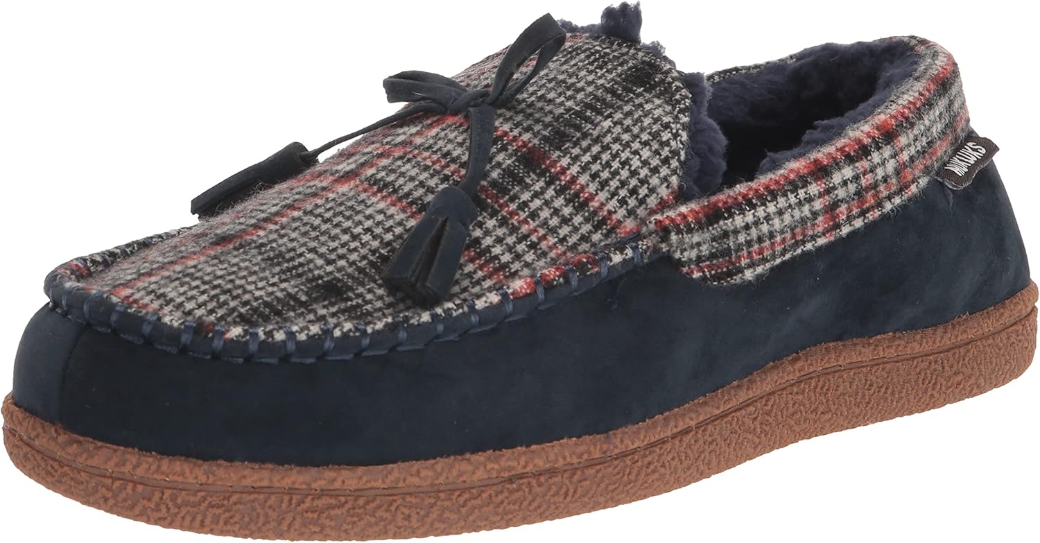 MUK LUKS Men's Tanver Slippers, Navy, 10