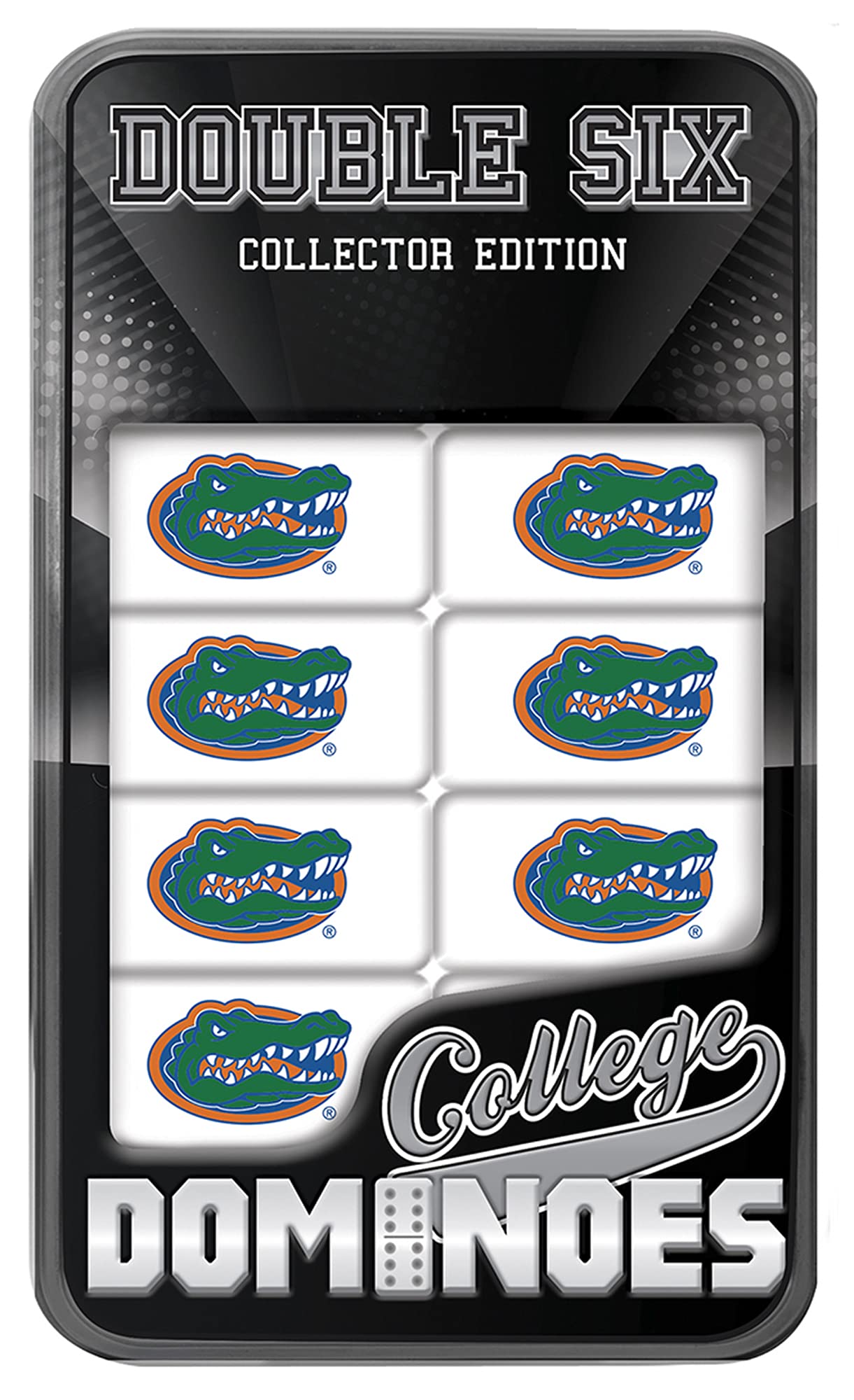 MasterPieces Game Day - NCAA Florida Gators - 28 Piece Team Logo Double Six Domino Set