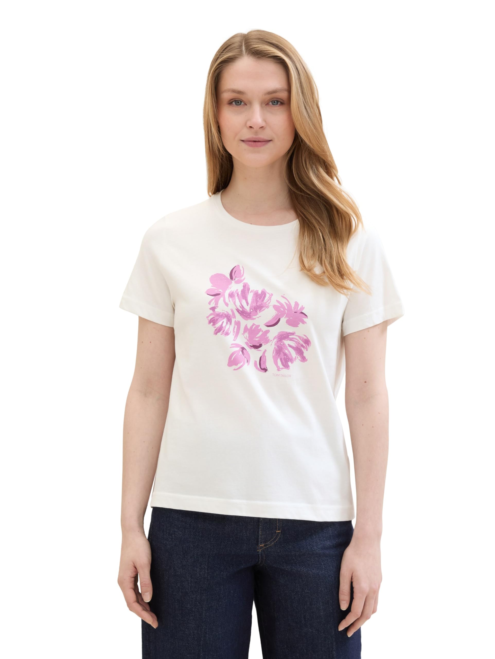 TOM TAILOR Damen Basic T-Shirt mit Print