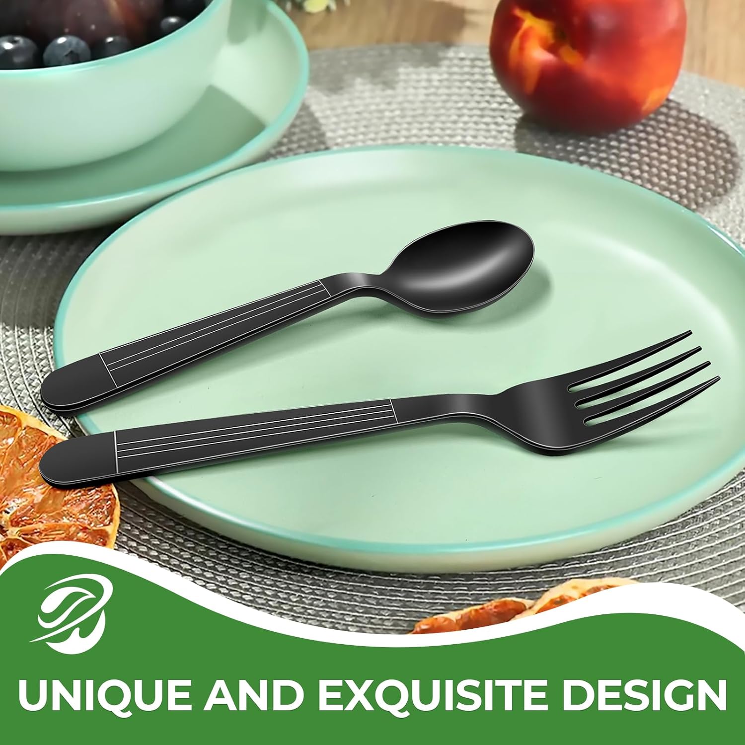 1000 Count Extra Heavy Duty Plastic Forks Black Disposable Forks Premium Bulk Plastic Forks Heavy Duty Plastic Silverware for Parties, Family Gatherings - Image 5