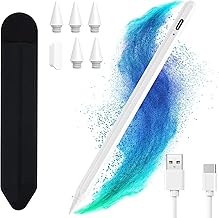 Stylet iPad, Pencil iPad, Stylet pour iPad (2018-2024), Stylet ipad 10e Génération avec Chargement Rapide, Rejet de Paume, Compatible iPad 10/9/8/7/6, iPad Pro 11/12.9, iPad Air 5/4/3, iPad Mini 6/5