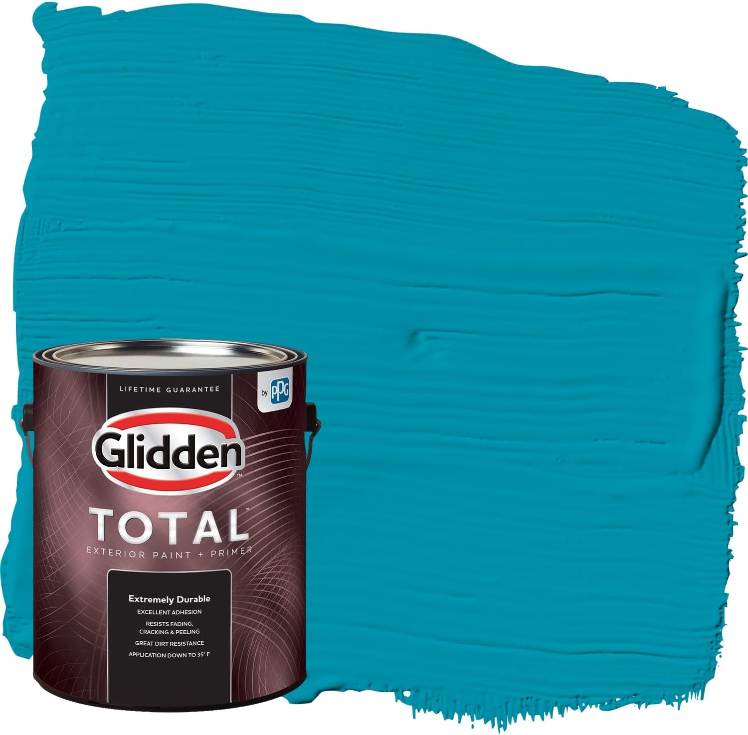 Glidden Total 1 Gallon Mediterranean Blue Semi-Gloss Exterior Paint & Primer - Durable Coverage