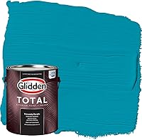 Glidden Total 1 Gallon Mediterranean Blue Semi-Gloss Exterior Paint & Primer - Durable Coverage