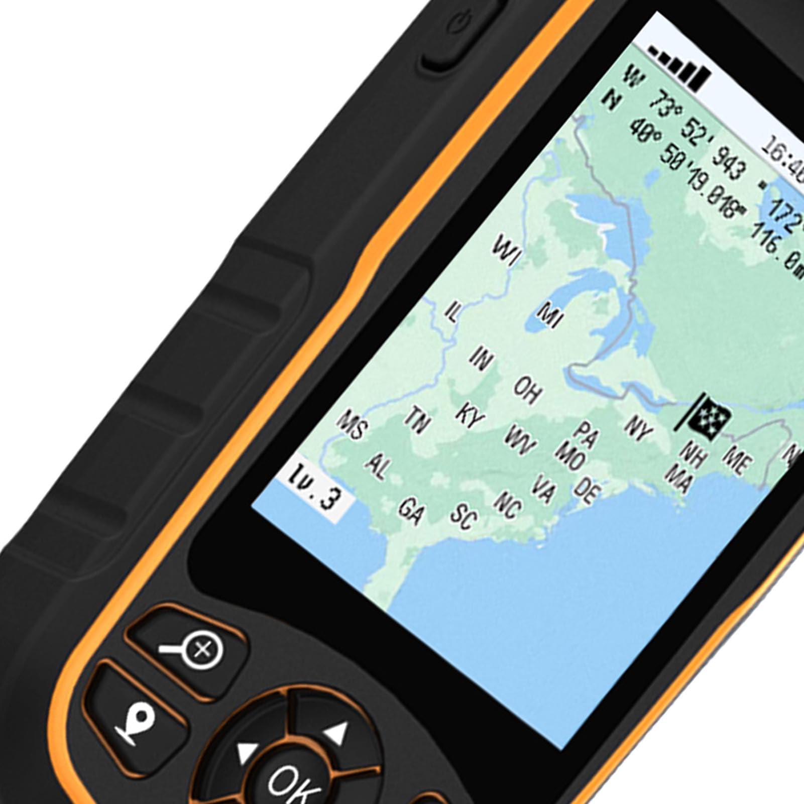 Gedourain Instrumento de Topografía Terrestre GPS GNSS de Mano con Soporte Satelital Avanzado para Acampar y Caminar, Medidor Terrestre GPS con Pantalla de 3,2 Pulgadas para Necesidades Agrícolas