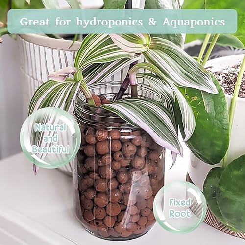 Miniatura 6 de Legigo 6 LB de arcilla Leca orgánica en guijarros para plantas, 4mm-16mm 100% bolas de Leca naturales para plantas de interior, guijarros de arcilla