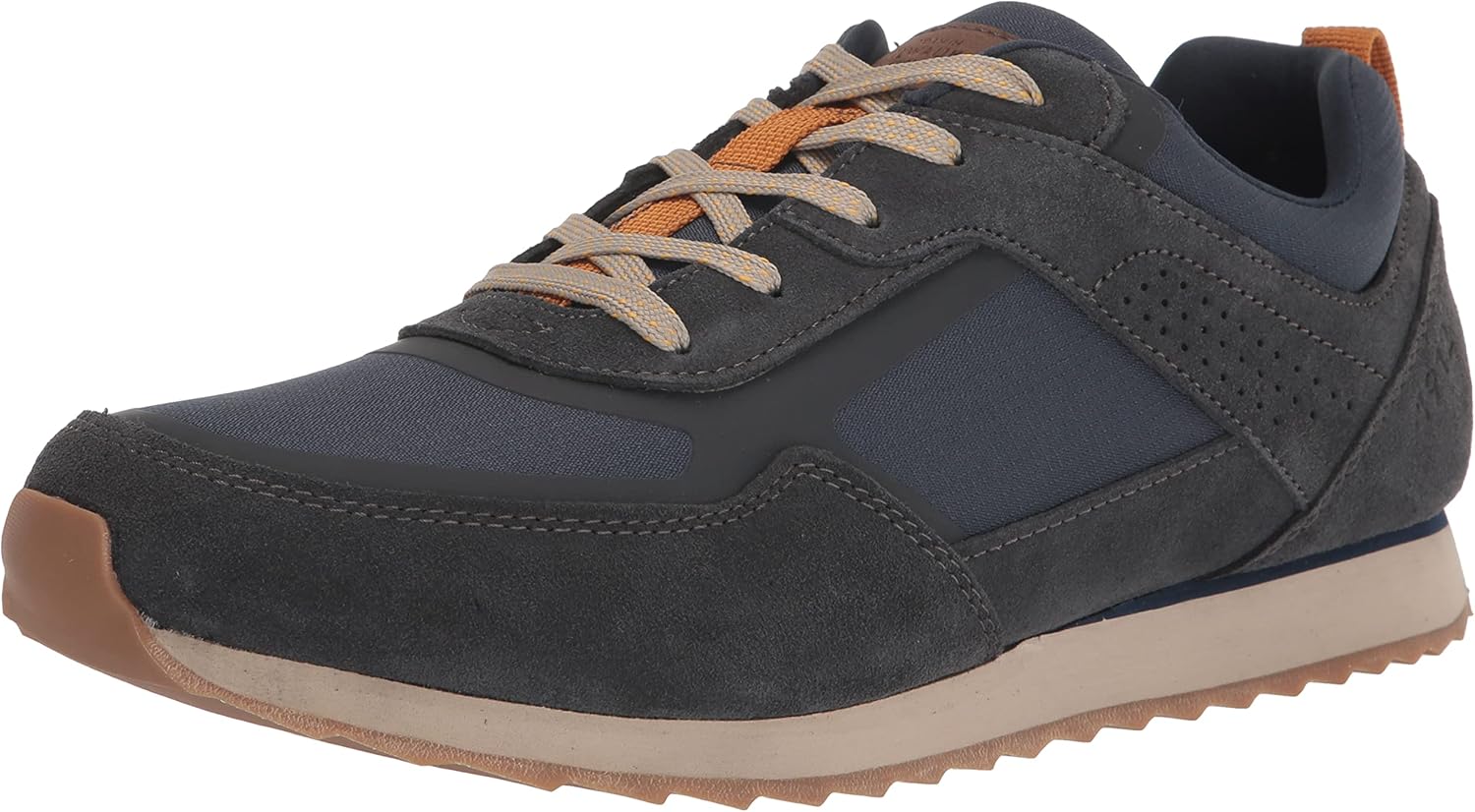 Nunn Bush mens Tempo U-throat Moc Toe Oxford Athletic Jogger Sneaker Walking Shoe, Navy, 12 Wide US