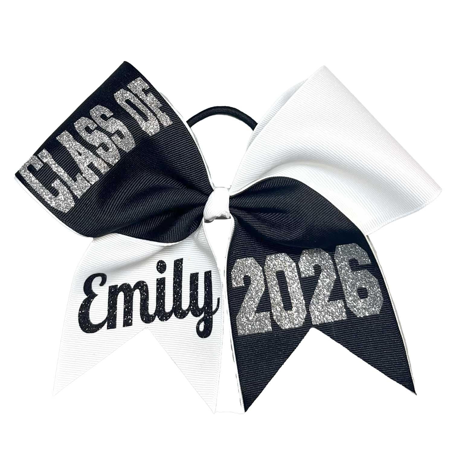 "Class of" Senior Tick Tock Cheer Hair Bow - Graduation Gifts