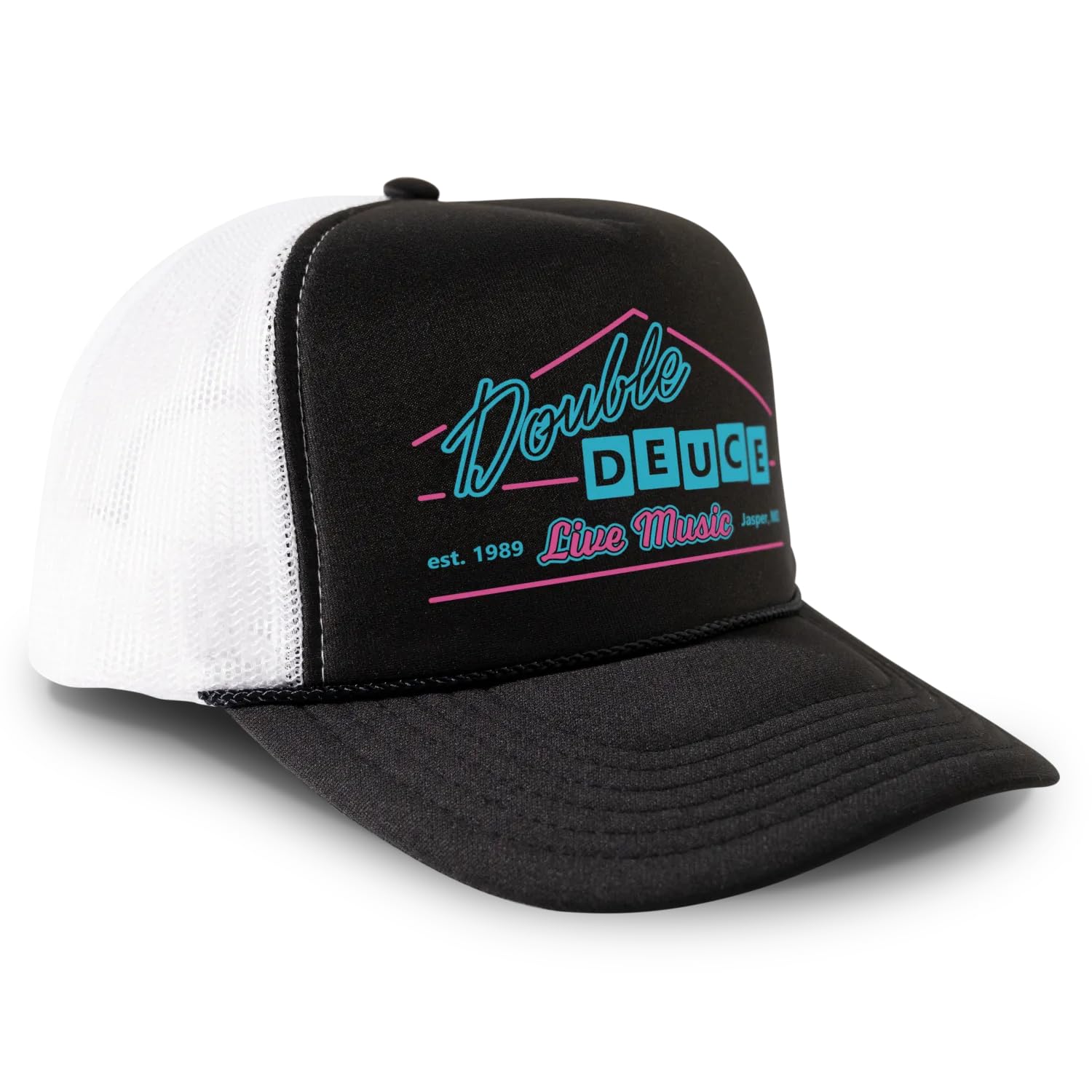 Black Rabbit Road House Double Deuce Logo Retro 80s Snapback Cap