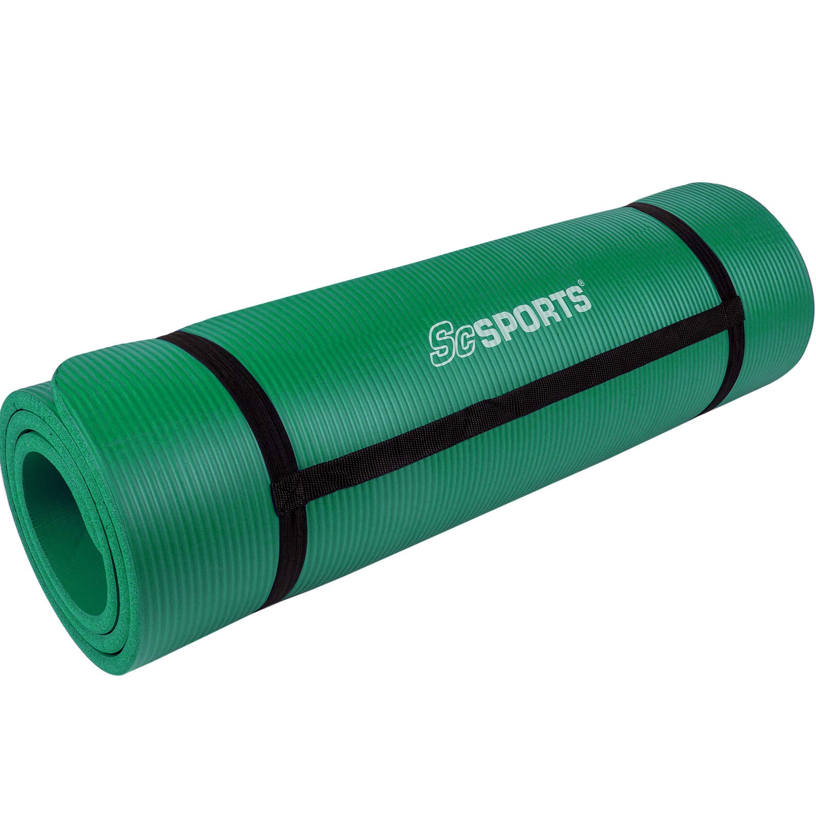 ScSPORTS® Yogamat, 190 x 80 cm, dikte 1,5 cm, antislip, opvouwbaar, met draagriem, meerdere kleuren, gymnastiekmat, sportmat, fitnessmat, trainingsmat voor fitness, pilates, sport, groen ScSPORTS® Yogamat, 190 x 80 cm, dikte 1,5 cm, antislip, opvouwbaar, met draagriem, meerdere kleuren, gymnastiekmat, sportmat, fitnessmat, trainingsmat voor fitness, pilates, sport, groen