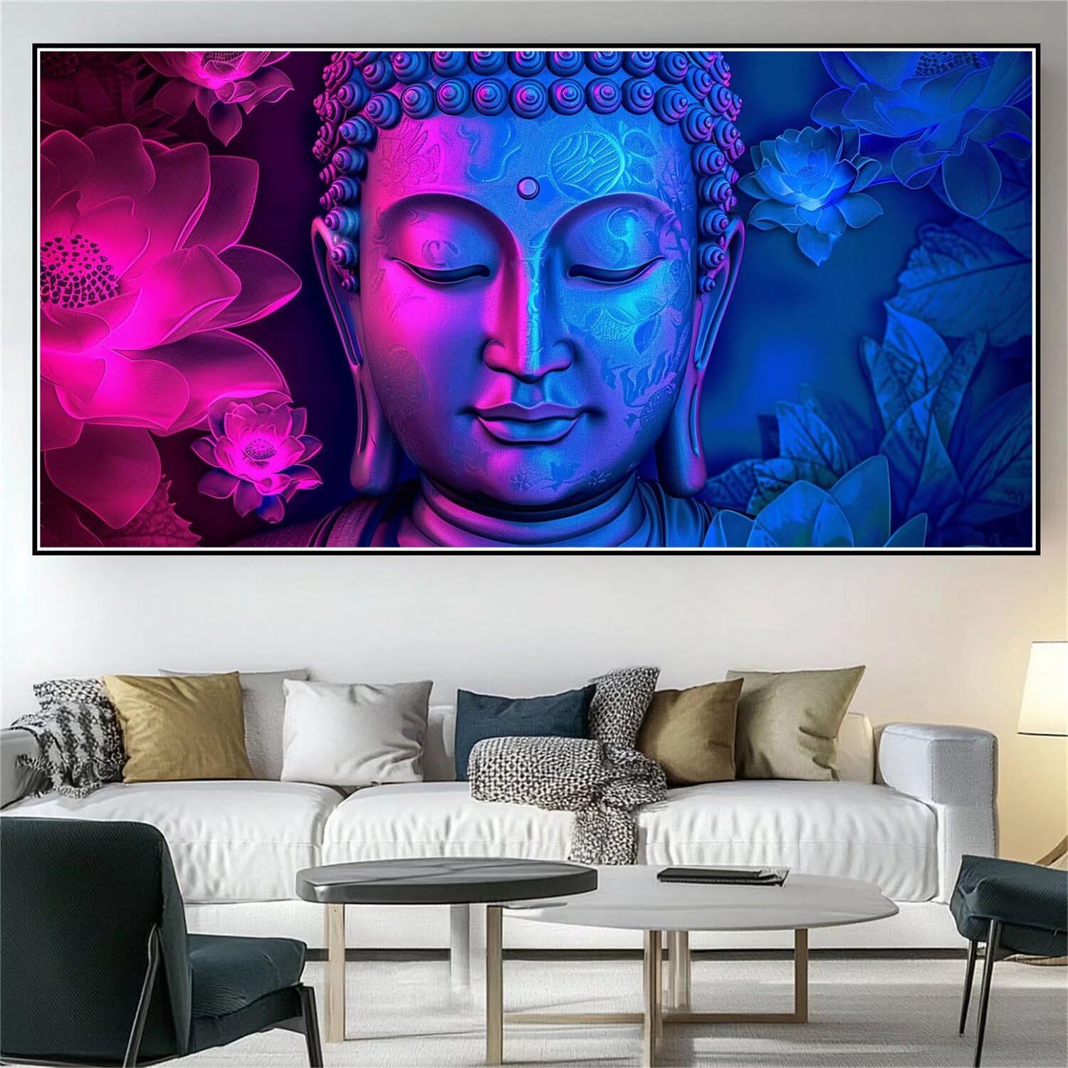 Diamond Painting Zen, DIY Pintura Diamantes SueñO Diamond Painting Adultos, Cuadros Diamantes 5D Dibujos con Diamantes Bordado Punto De Cruz Kits, Decoración Hogar, Regalos para Mujer 60x120cm Y2-199