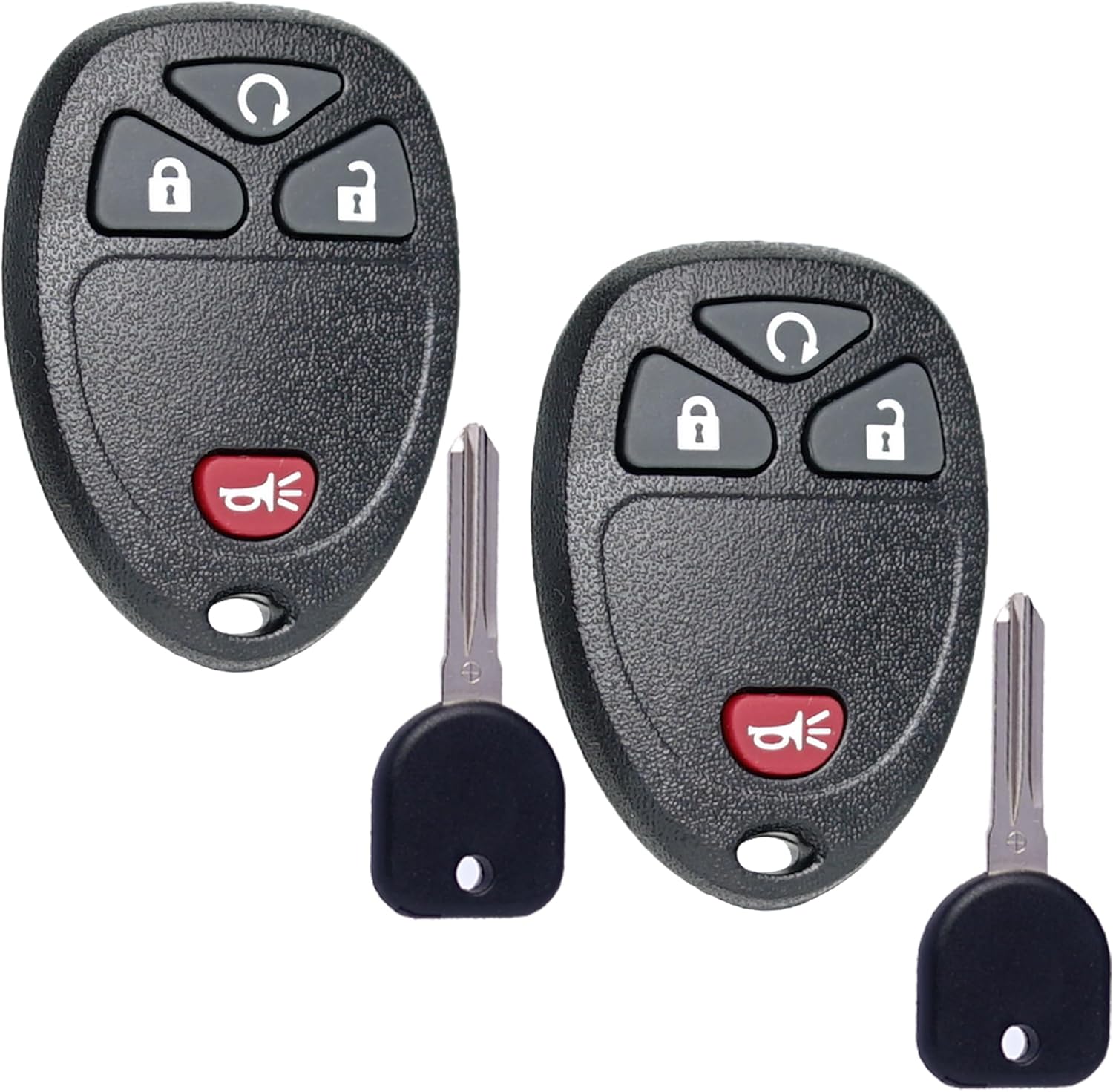 SUPALAND Key Fob Replacement Fits for GMC Acadia Sierra Chevy Silverado 1500 2500 Avalanche Traverse Equinox Buick Enclave 2007-2013 Keyless Remote Control OUC60270 Uncut Ignition Transponder Key