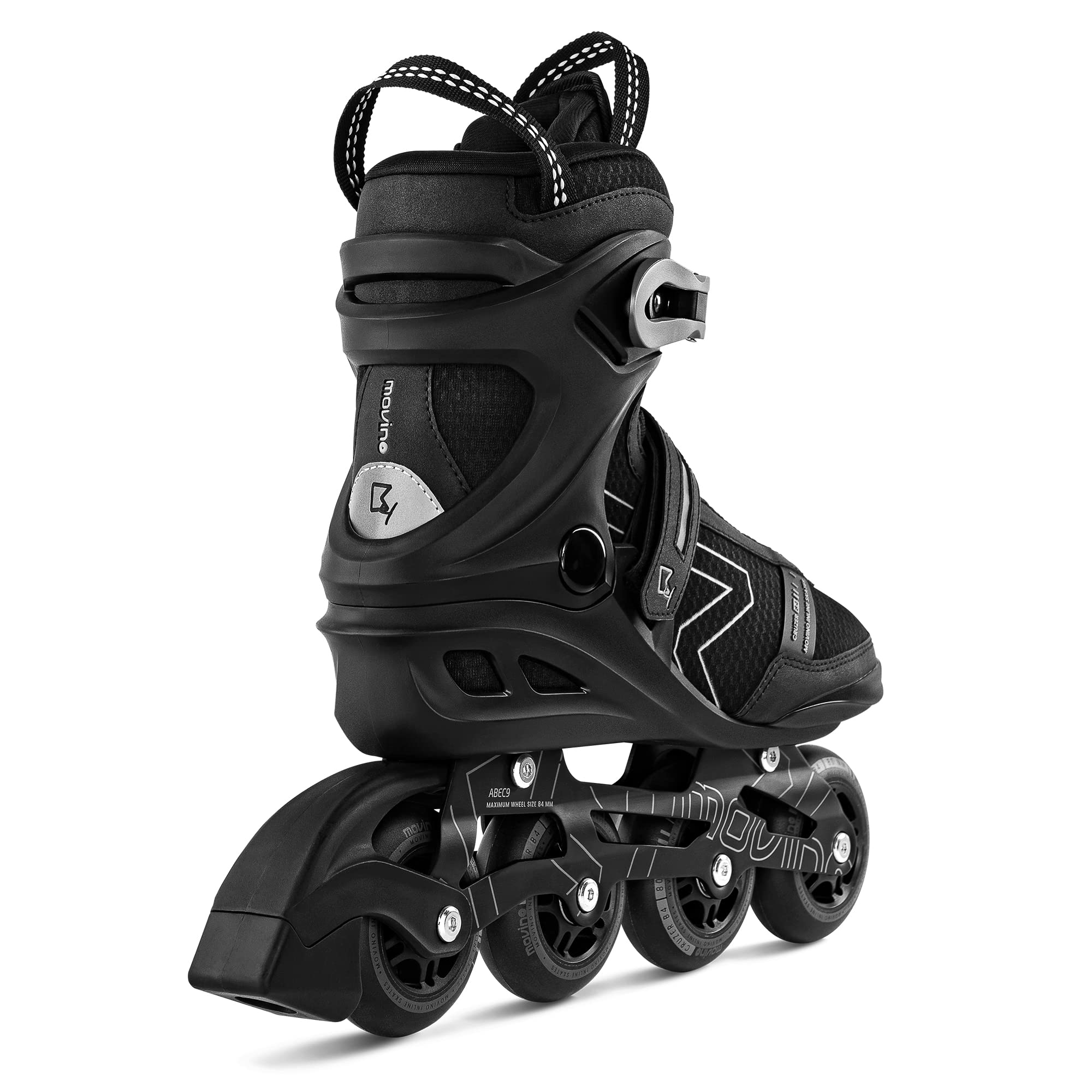 Movino Inline Skates | Cruzer B4 | Fitness Rollschuhe | Damen Herren Inliner | Inliner für Erwachsene | Inlineskates mit Schnellschnürsystems und Reflexionselemente | Rollers mit Aluminium Kufe