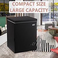 Vista 21 de Krib Bling - Congelador compacto de 7.0 pies cúbicos con cesta extraíble, congelador independiente con puerta superior abierta con ajuste