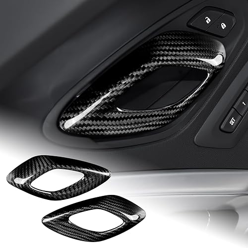 AIRSPEED Paneles de puerta de automóvil de fibra de carbono real, ajuste interior para Chevrolet Camaro 2016 2017 2018 2019 2020 2021 2022 2023