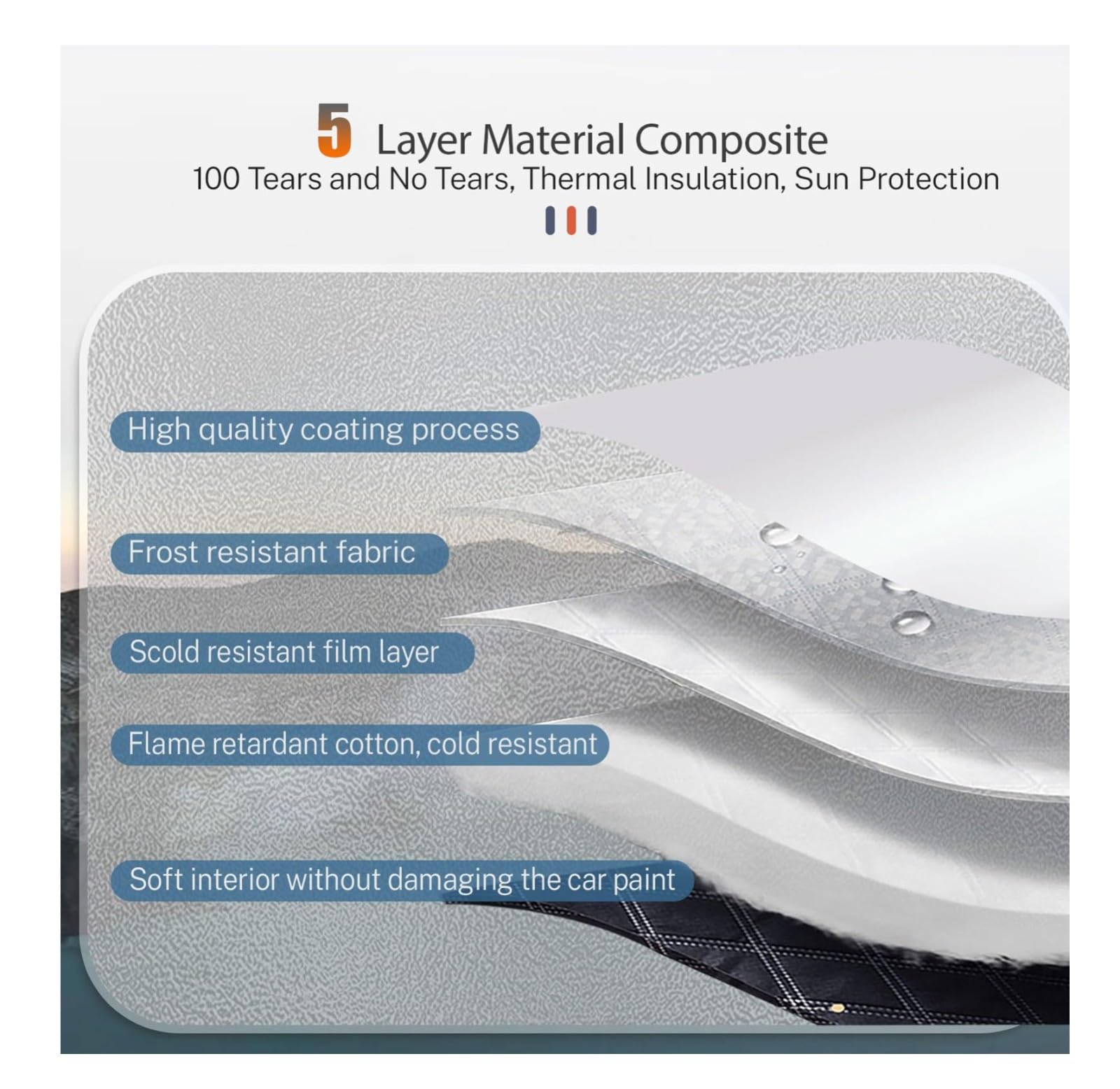 Anti-Hail Car Cover For Nissan Patrol, Thickened Cotton Padded Car Covers Durable Snowproof Waterproof Windproof Sun UV Protection